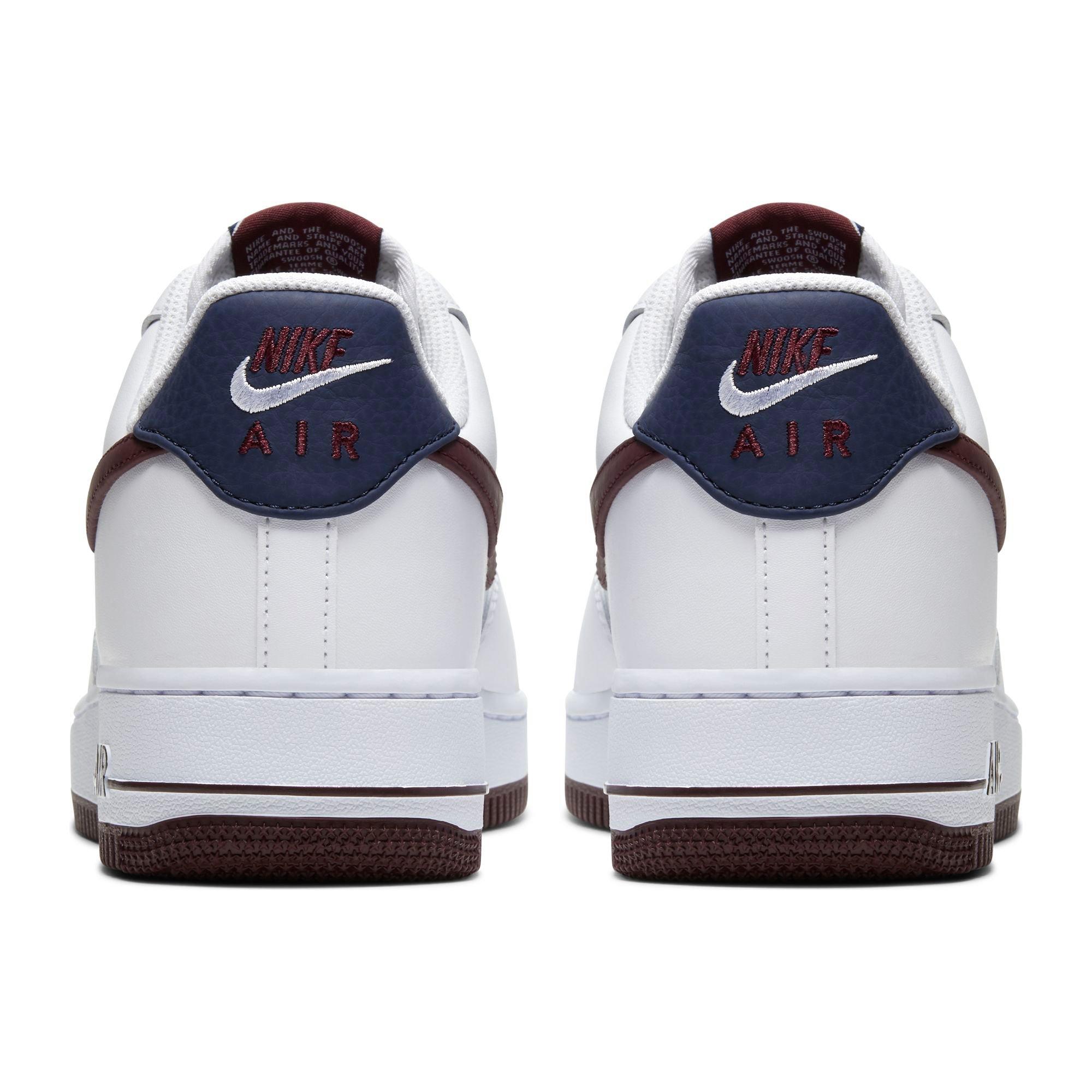 nike air force 1 white maroon