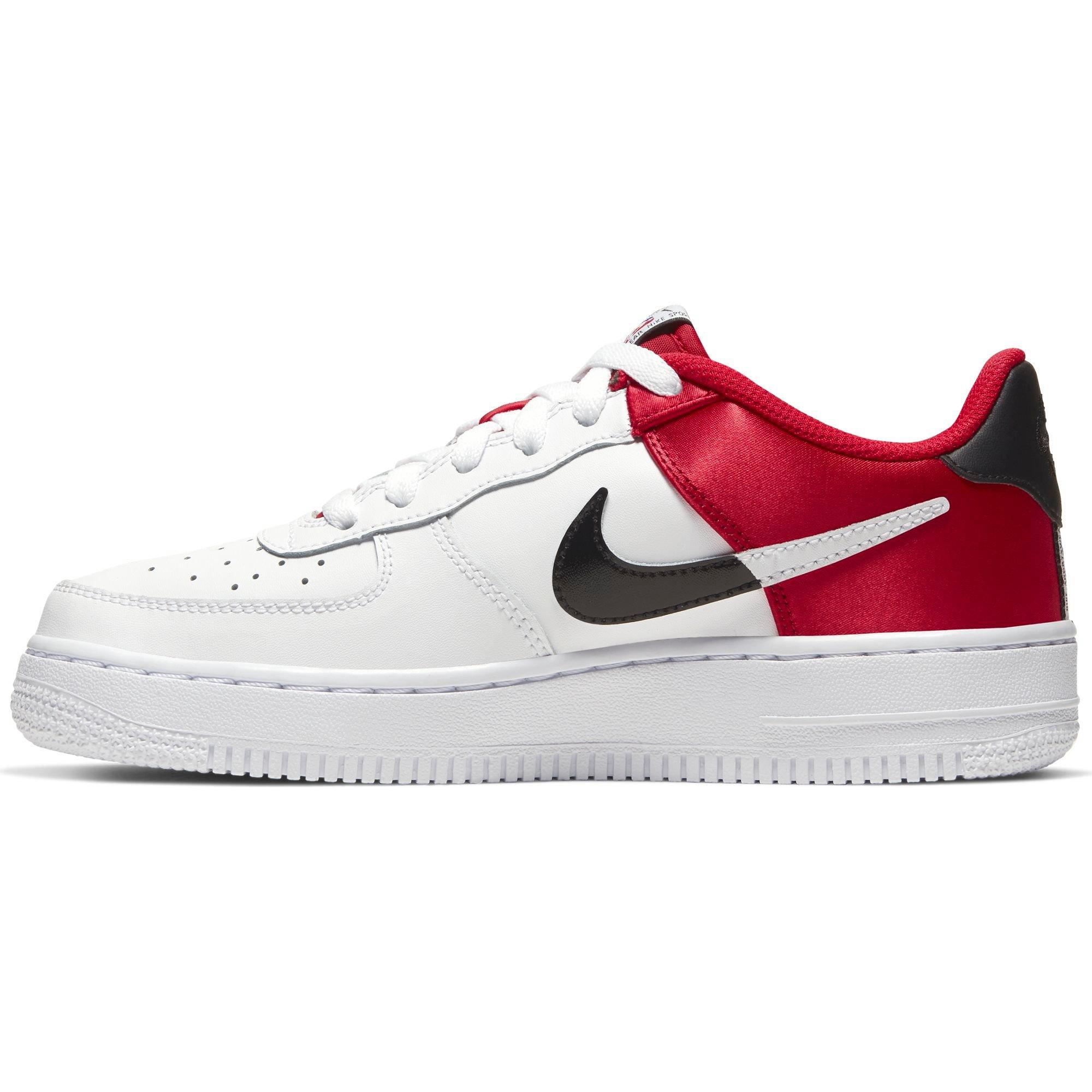 black white and red air force ones