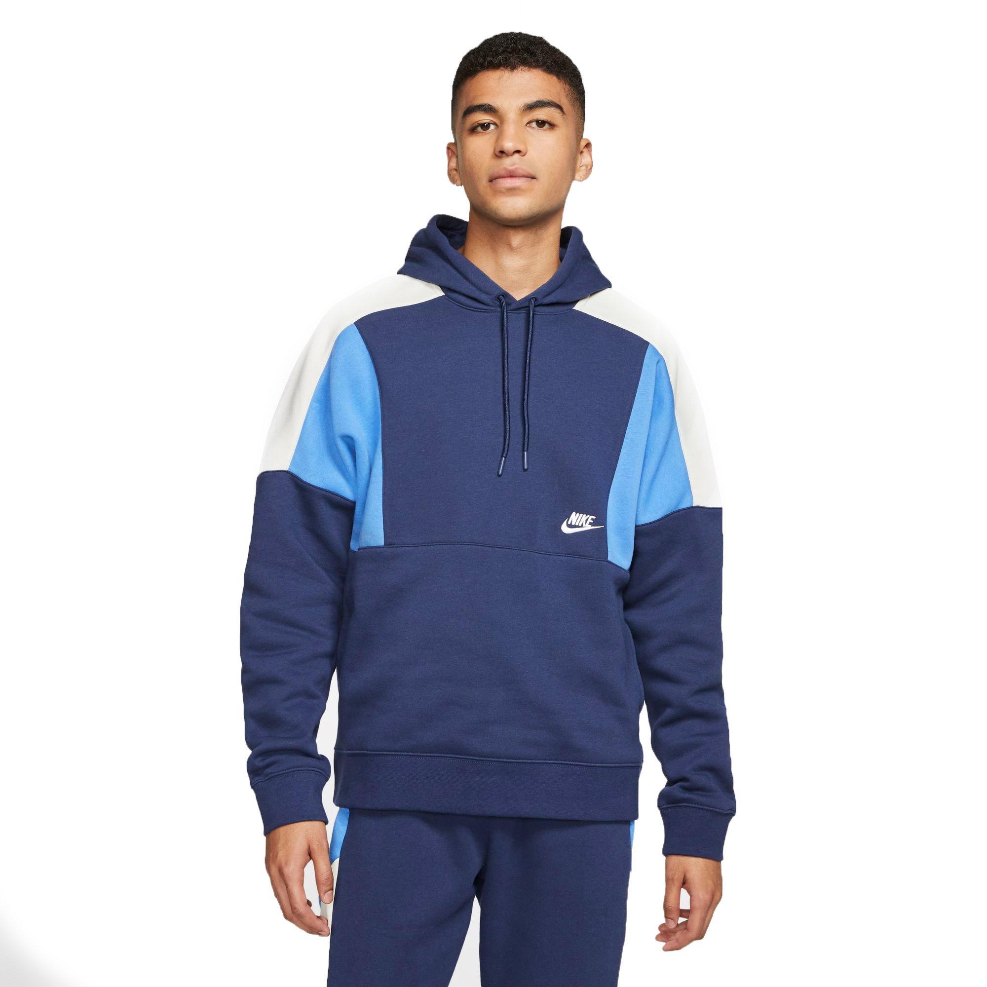 nike hoodie blue mens