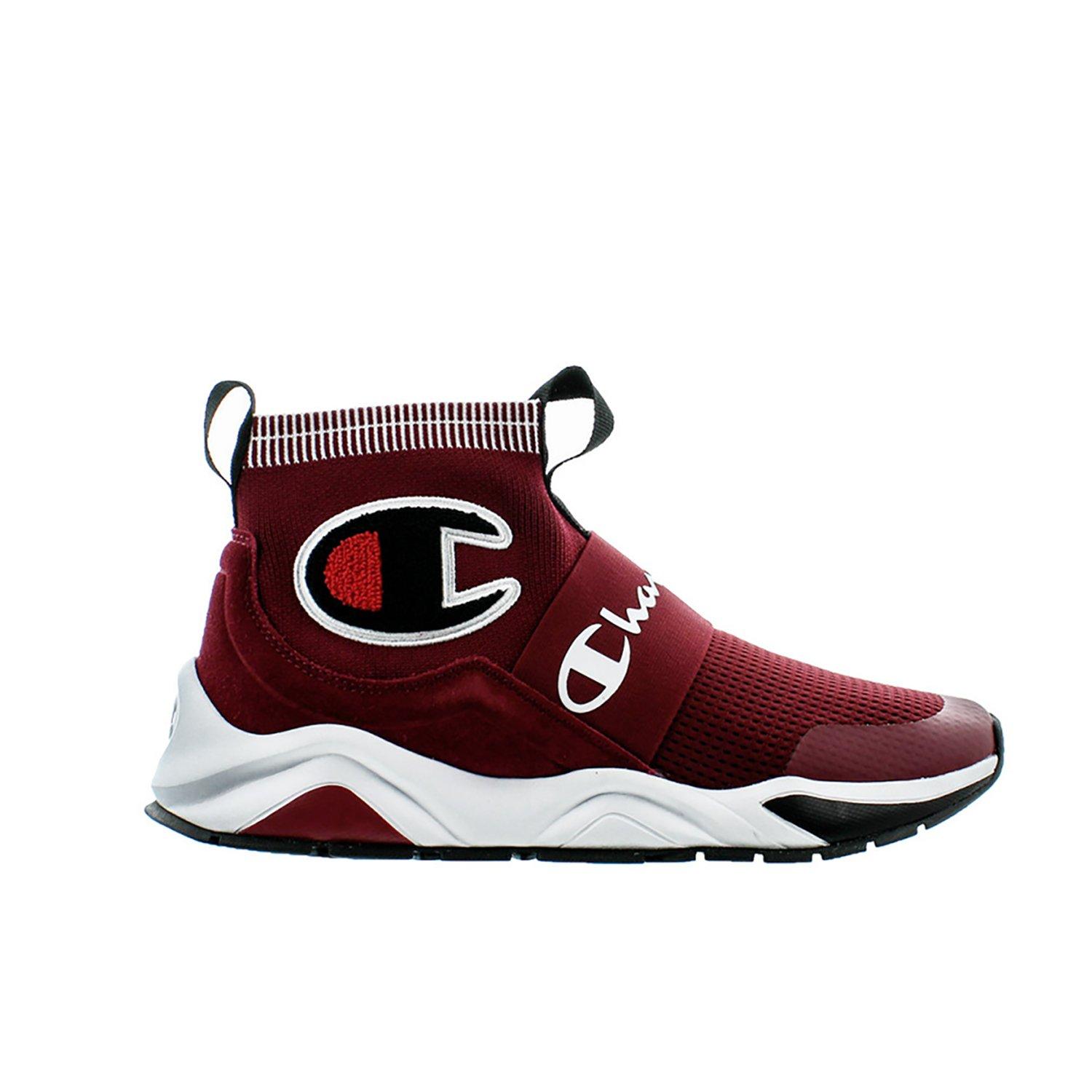 red and black champion shoes