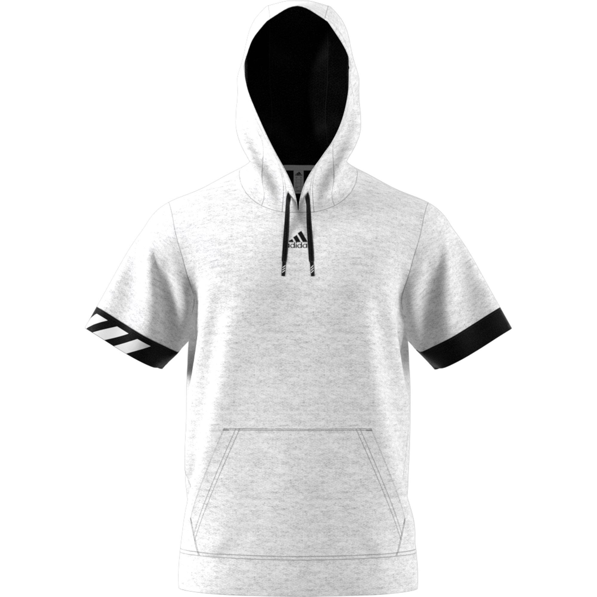 adidas short sleeve hoodie mens