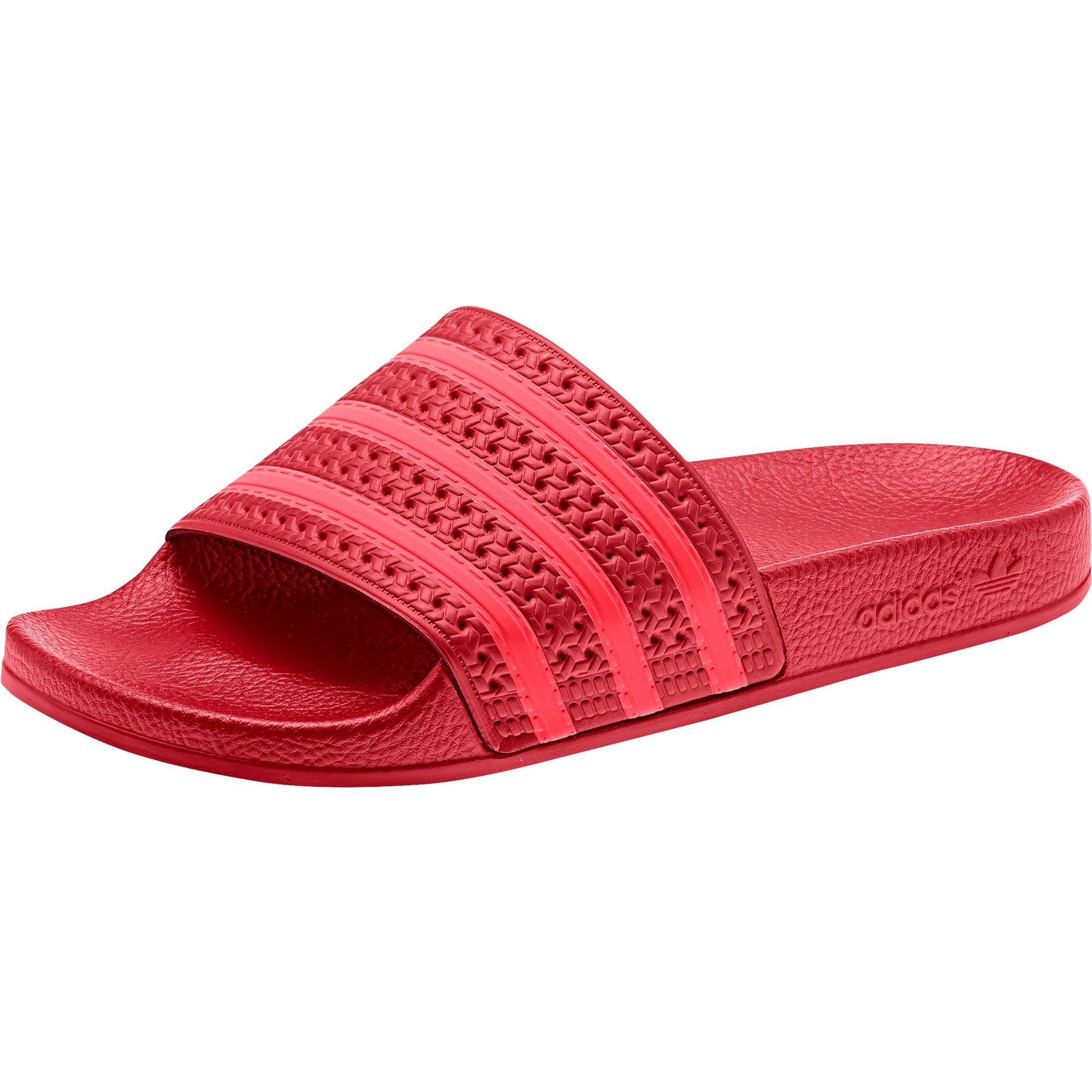 womens red adidas slides