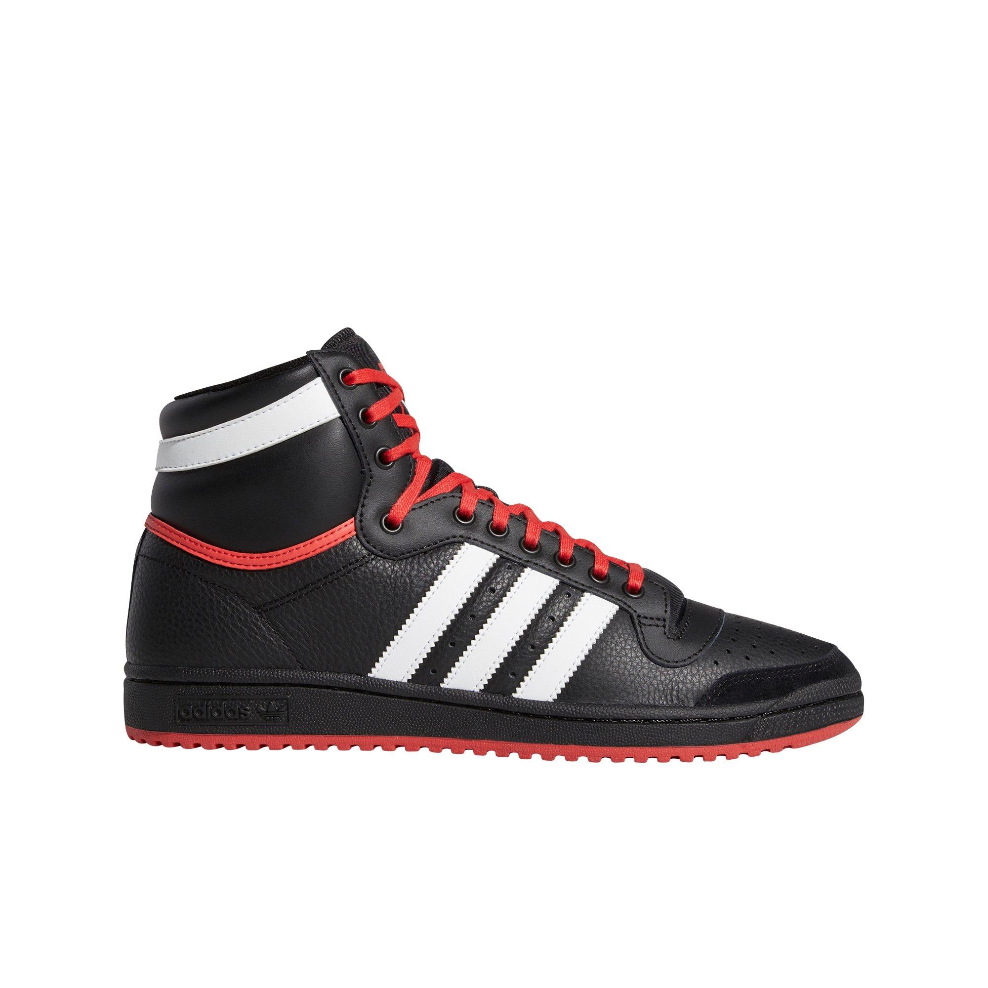 adidas high tops red and black