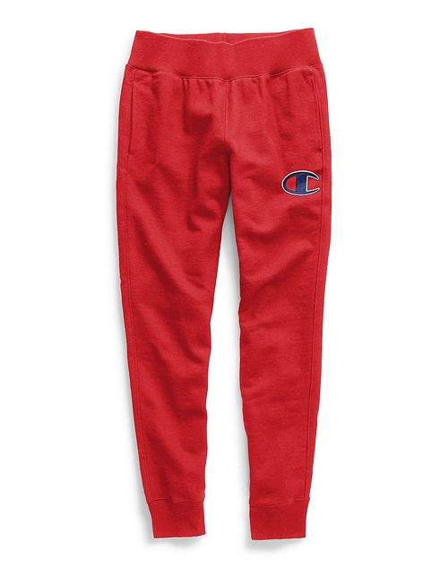 champion red joggers