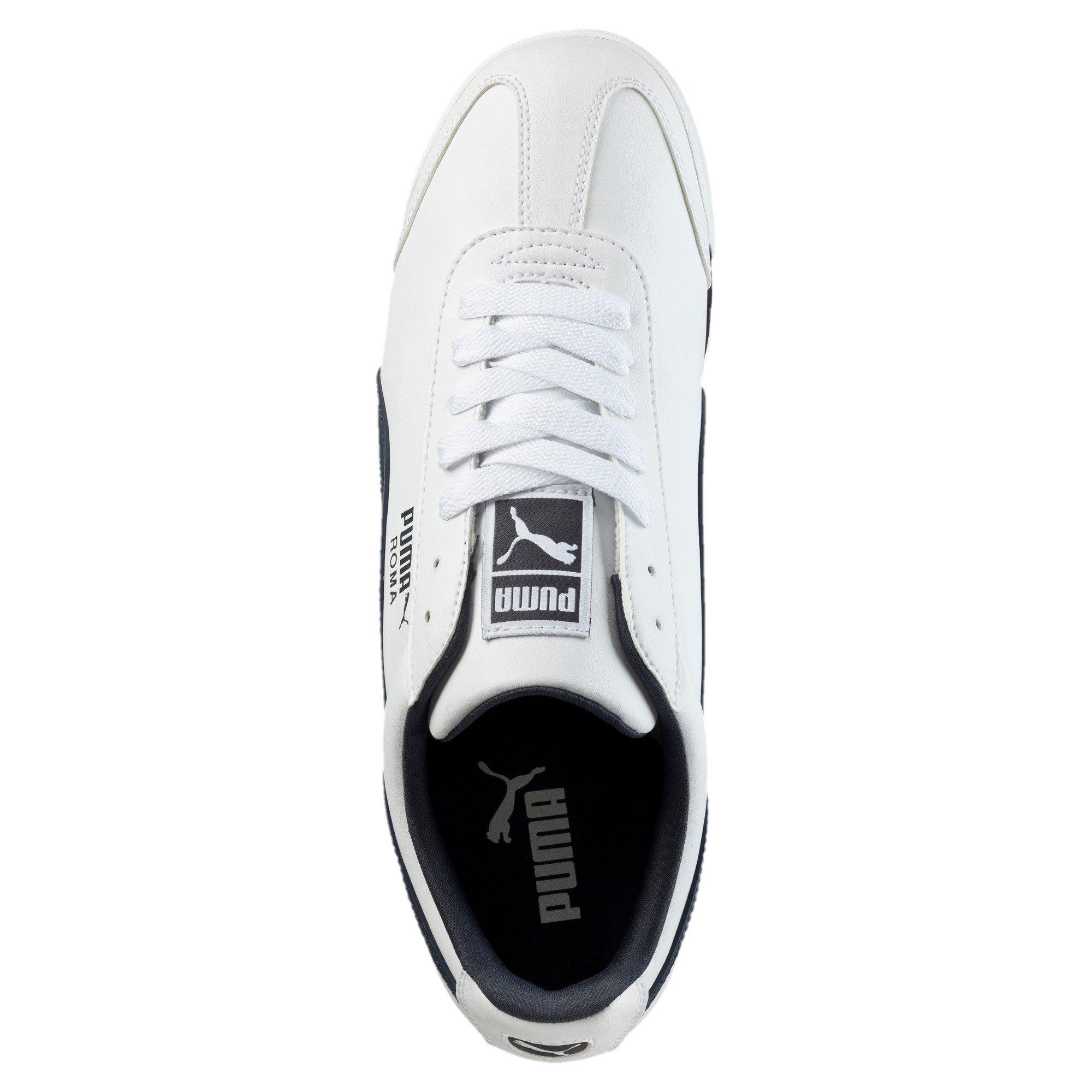 puma roma white navy