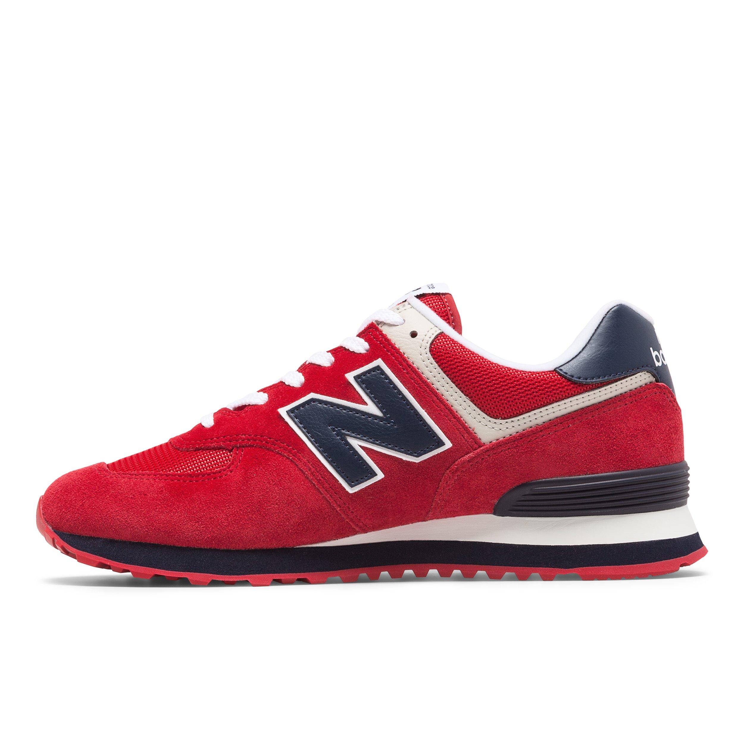 new balance 574 navy red