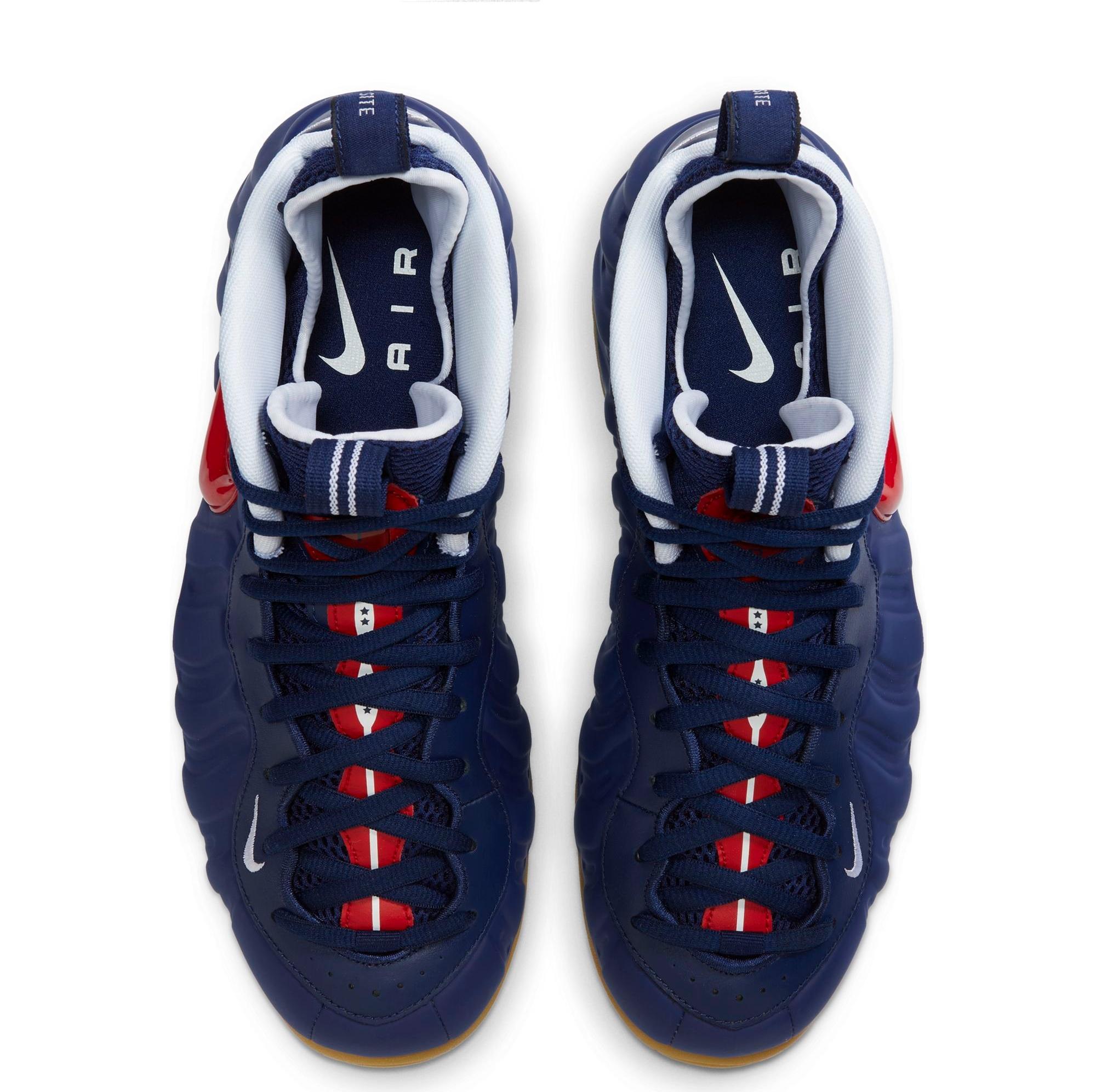 Foamposites blue best sale and red