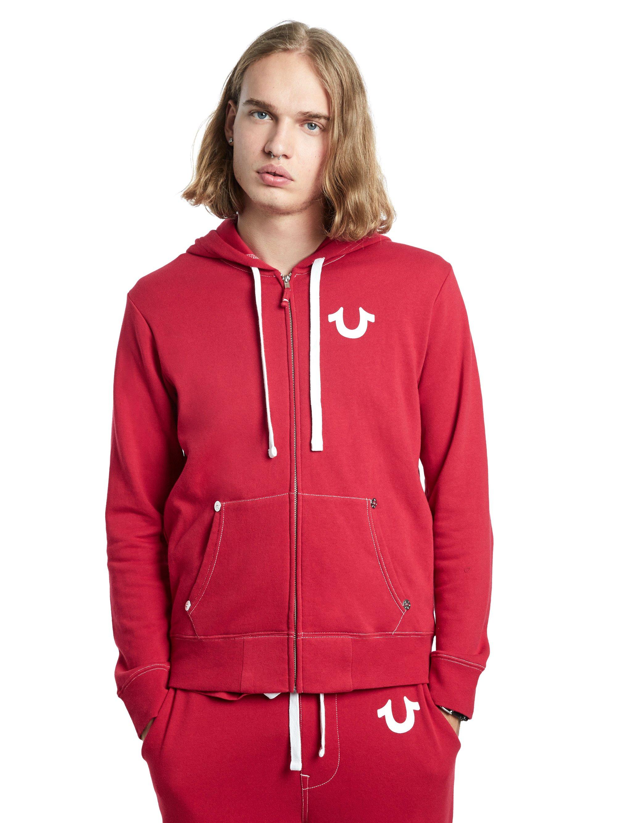 true religion classic logo zip mens hoodie