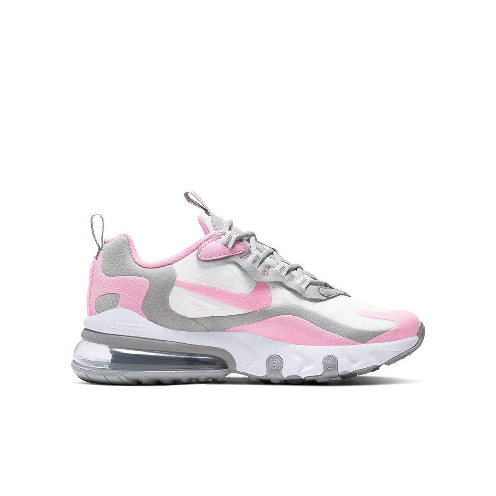 white & pink air max 270 knit trainers junior