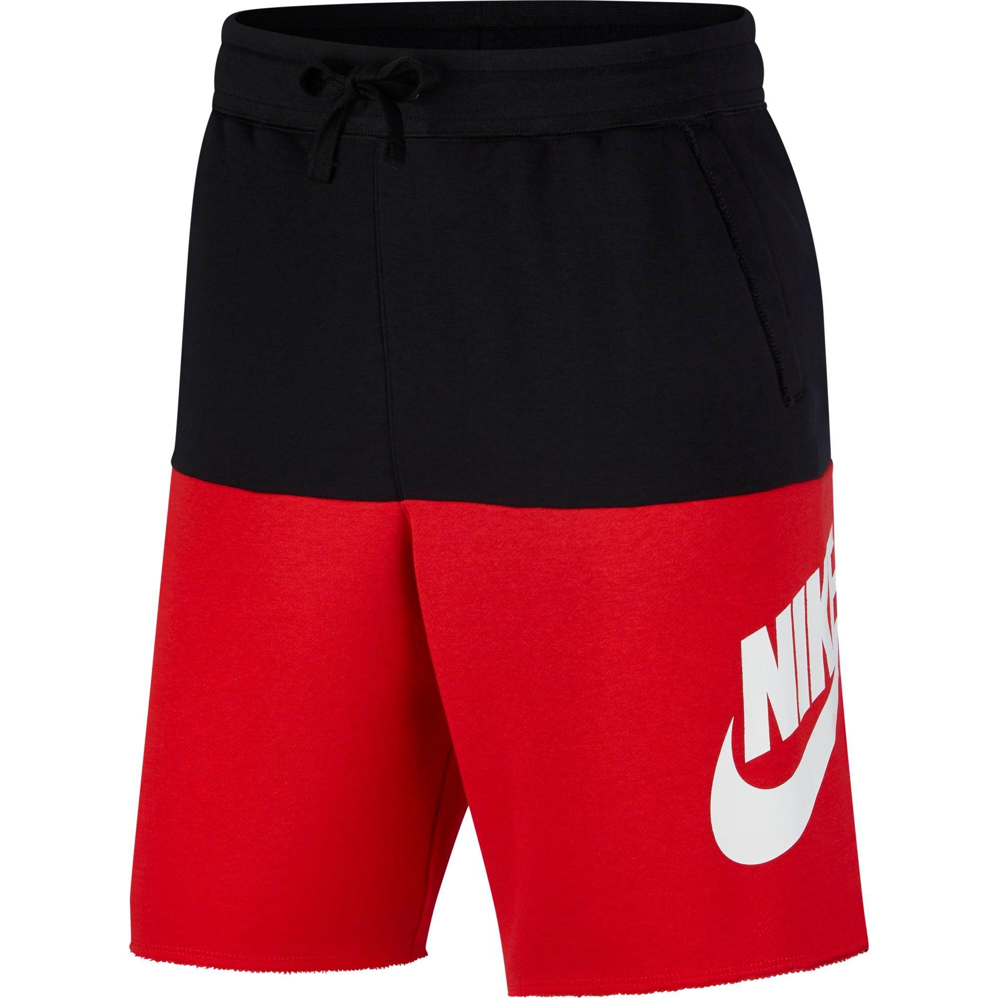 black and red nike shorts