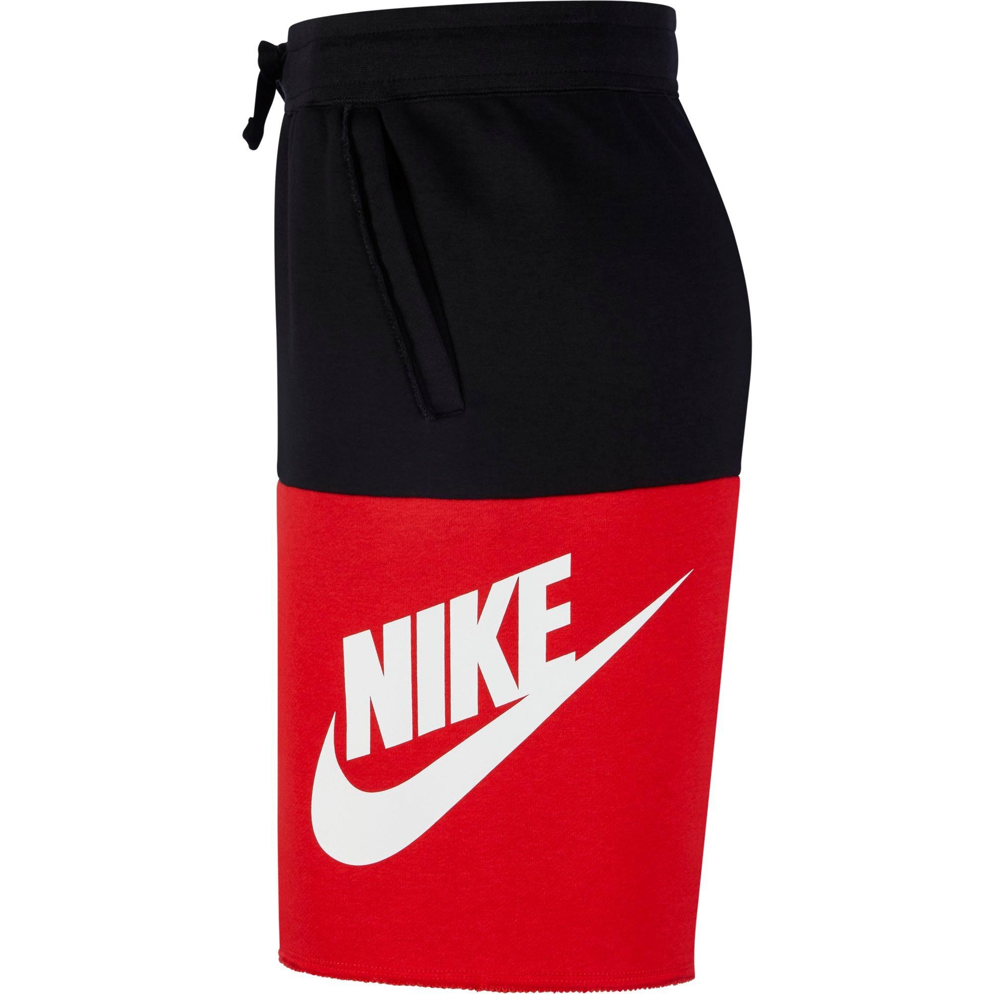 red nike cotton shorts