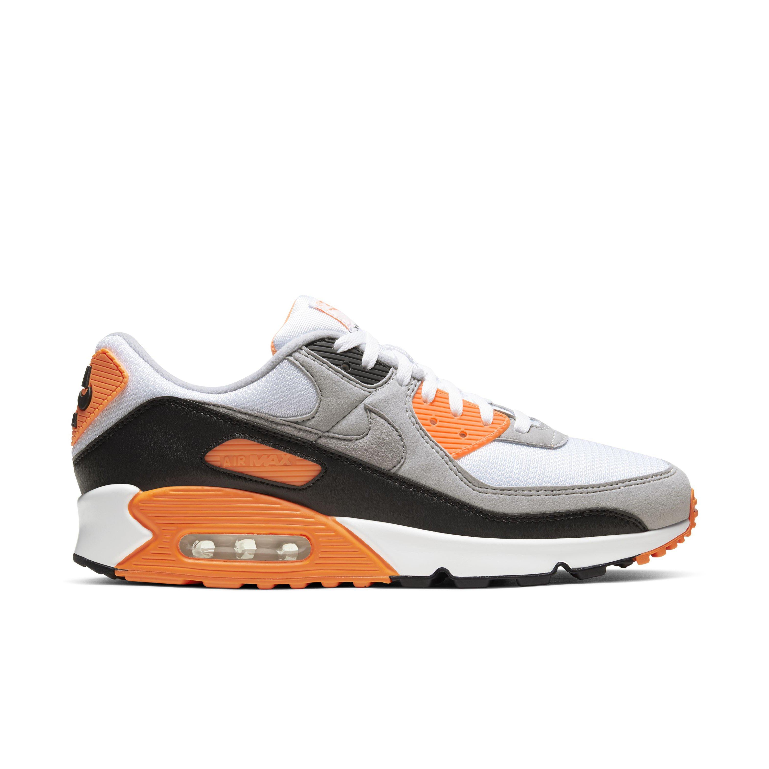 nike air max 90 white grey orange