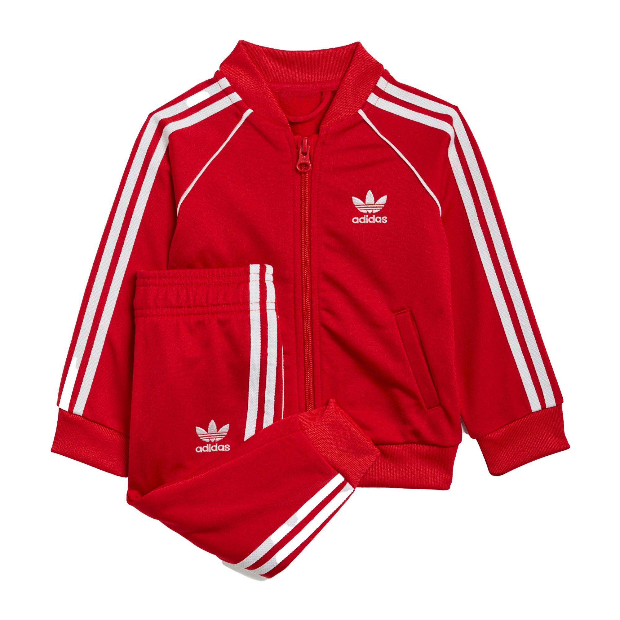 baby red adidas tracksuit