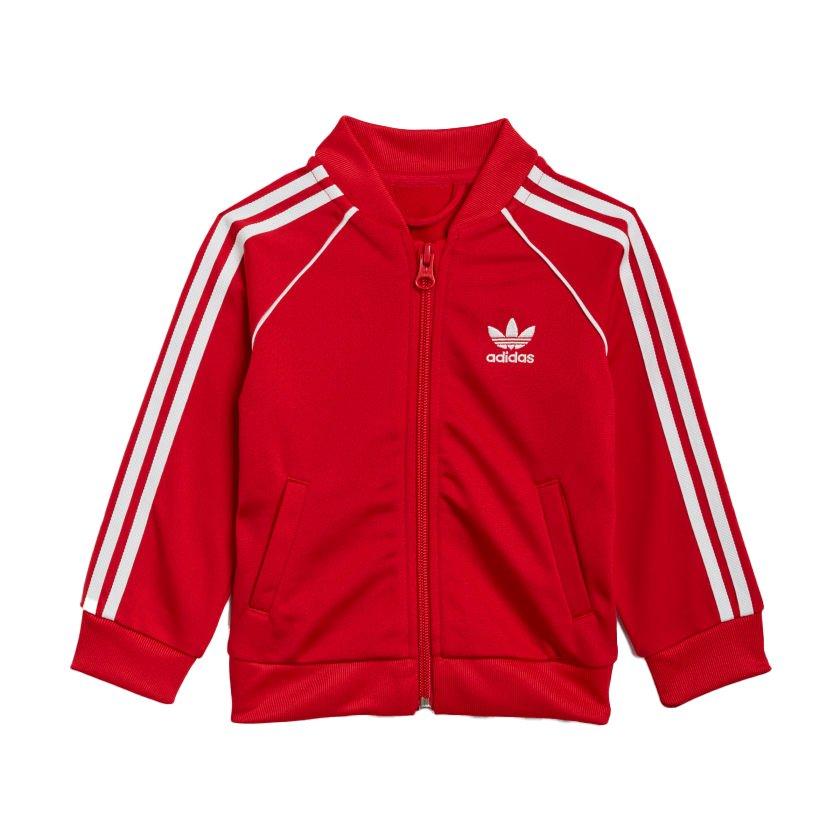 red toddler adidas tracksuit