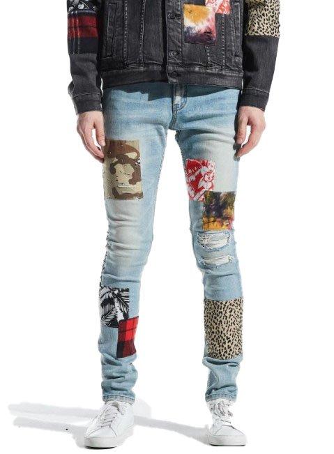 men's embellished denim jeans
