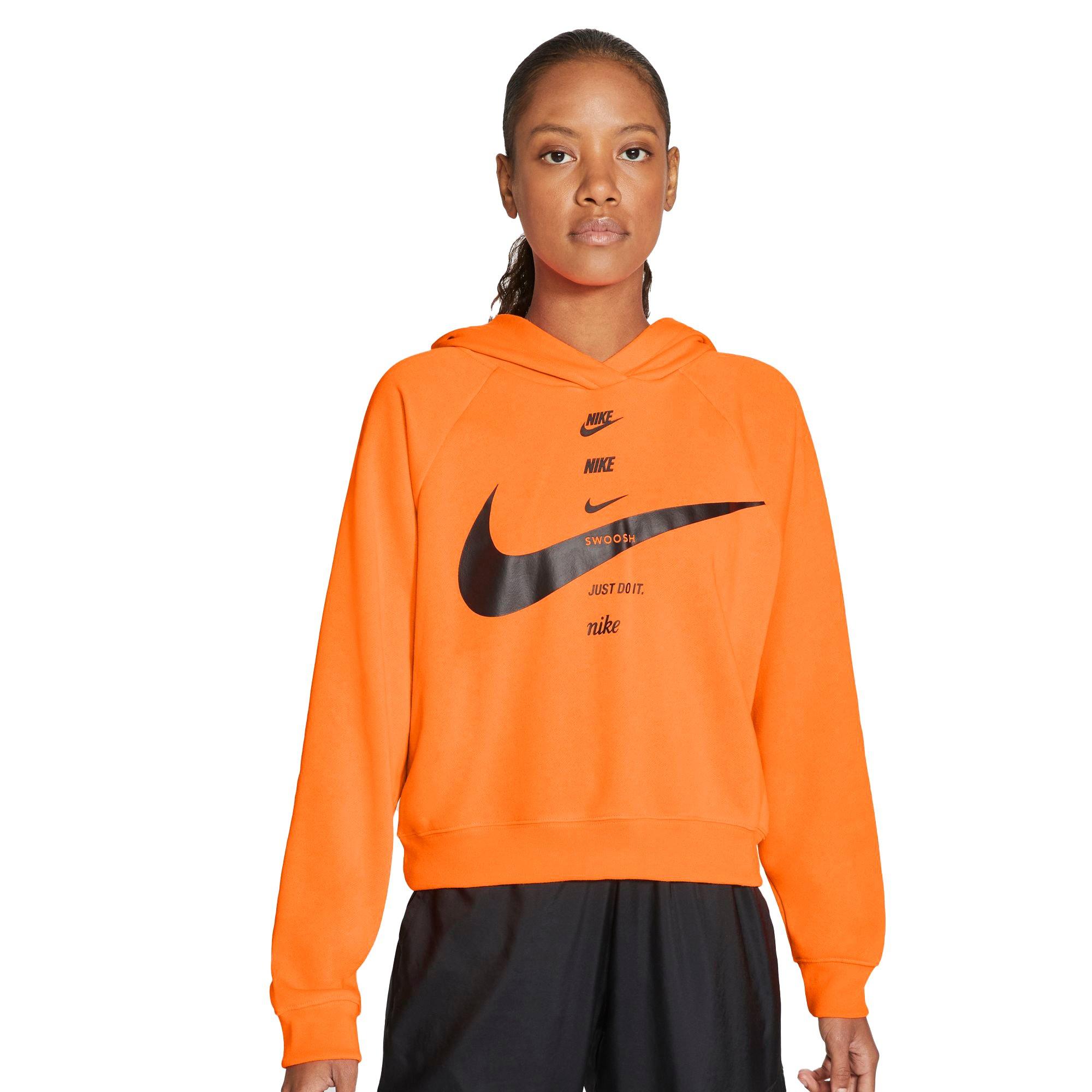 orange nike sweatshirt womens