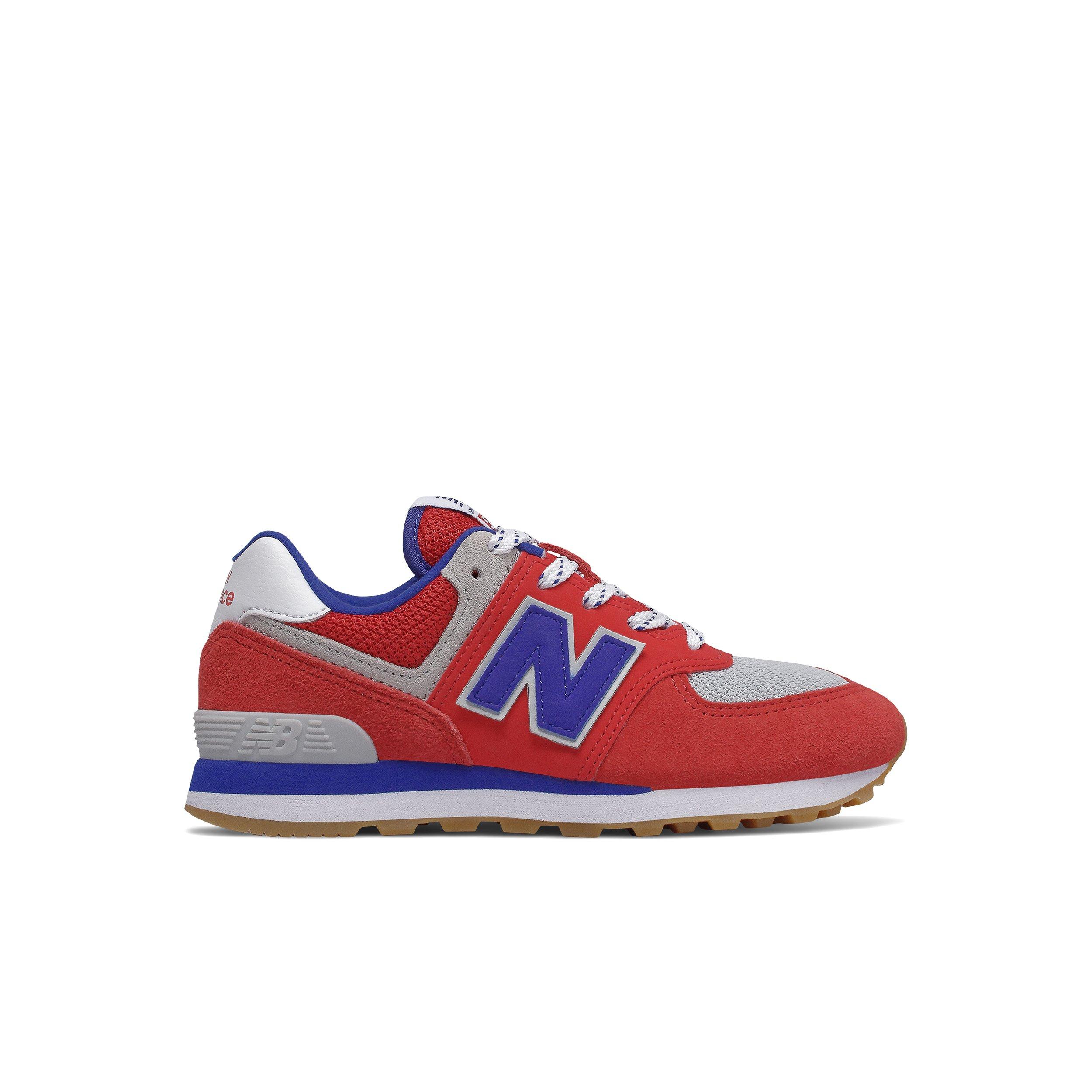 new balance 574 core plus navy red