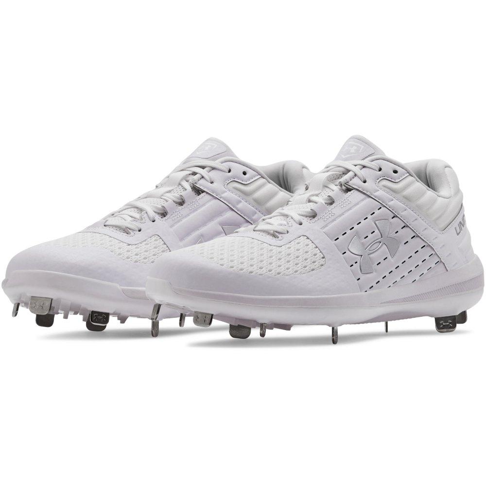 all white under armour baseball cleats