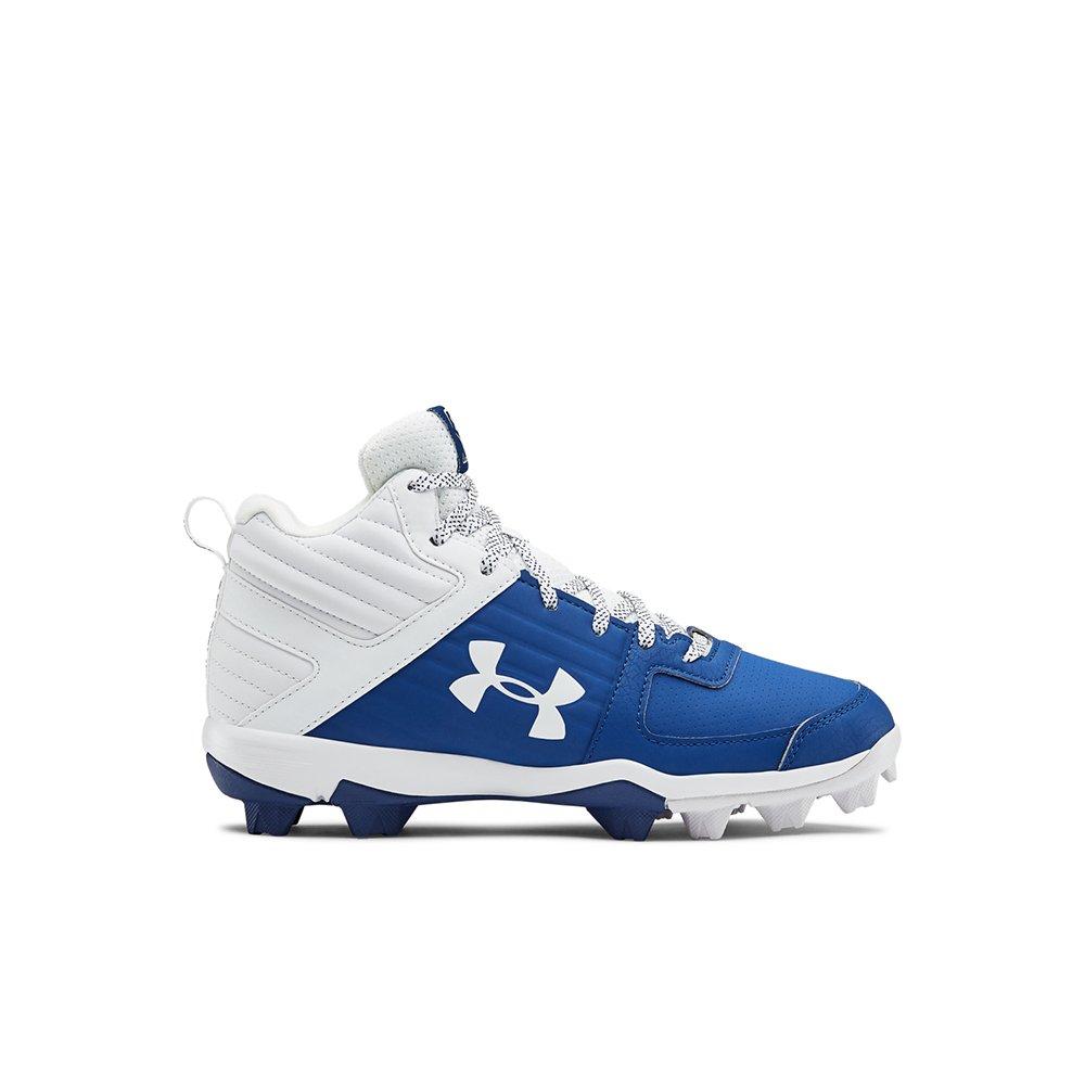 red white and blue under armour baseball cleats