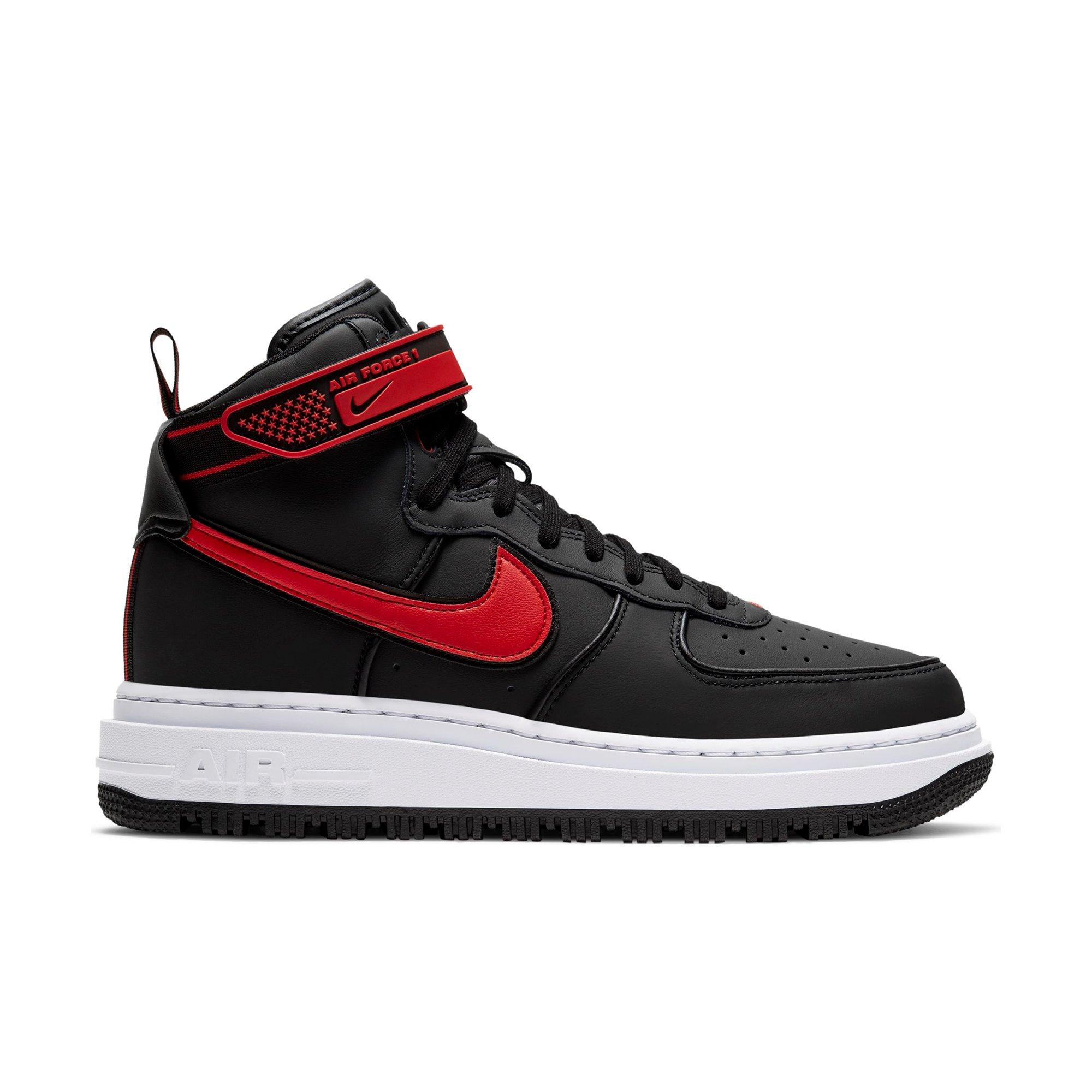 nike air force one black red