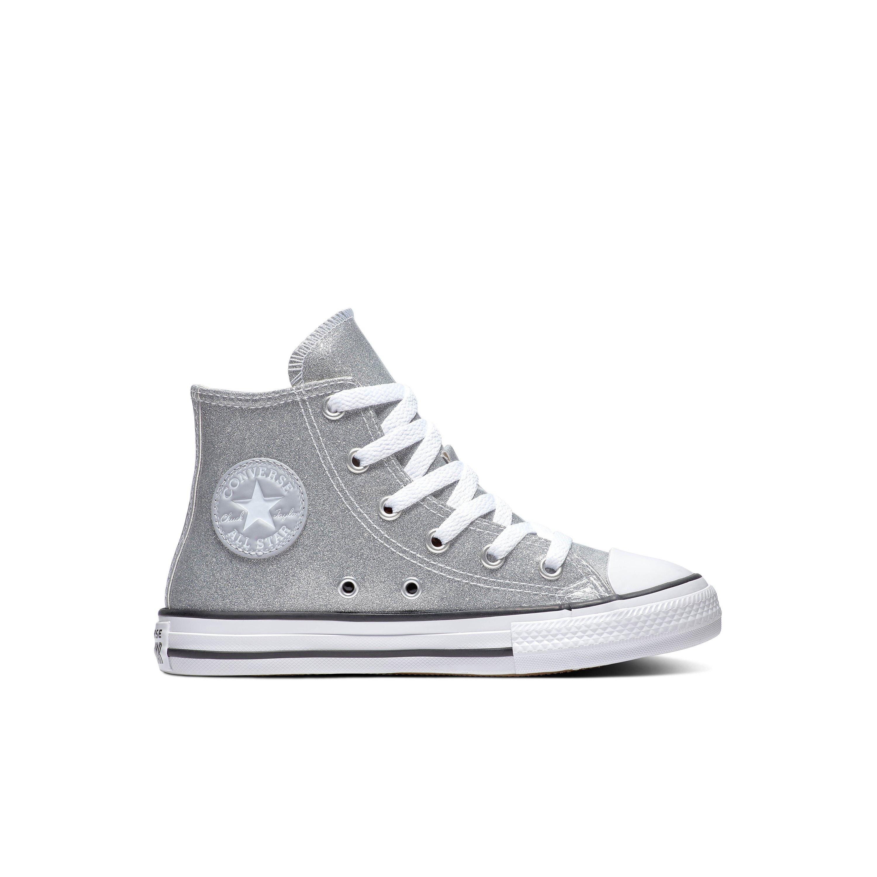 chuck taylor silver glitter