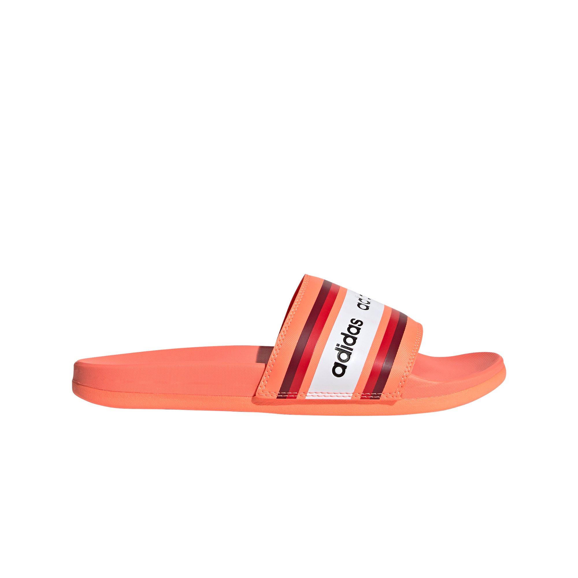 coral adidas slides
