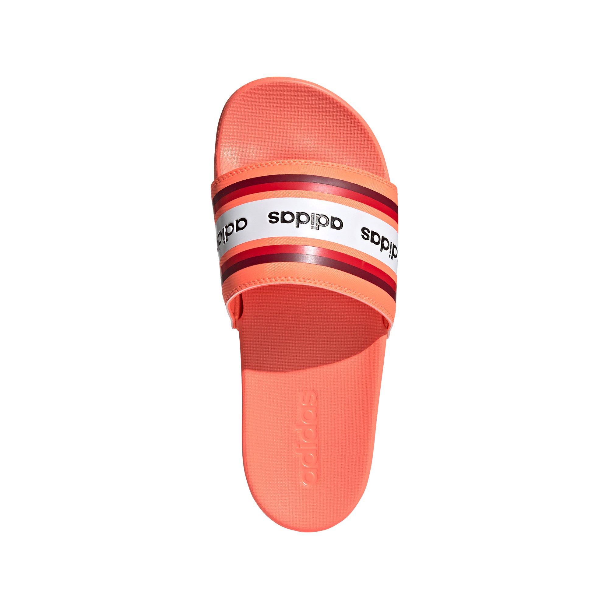 coral adidas slides