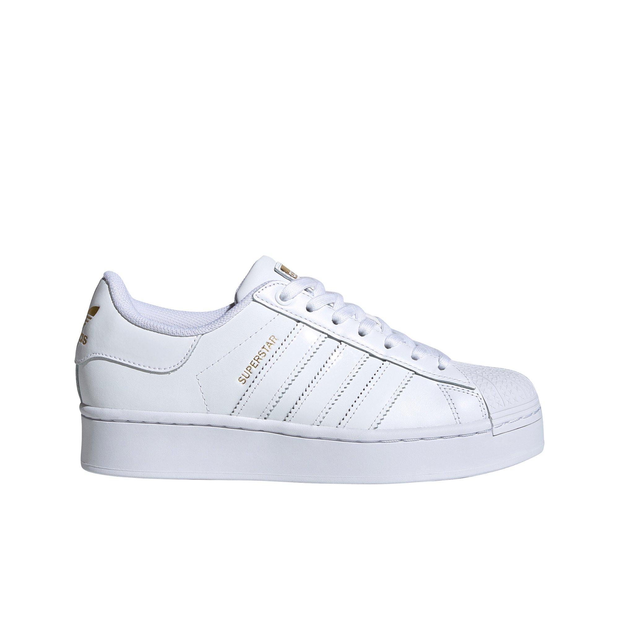 white and gold superstars
