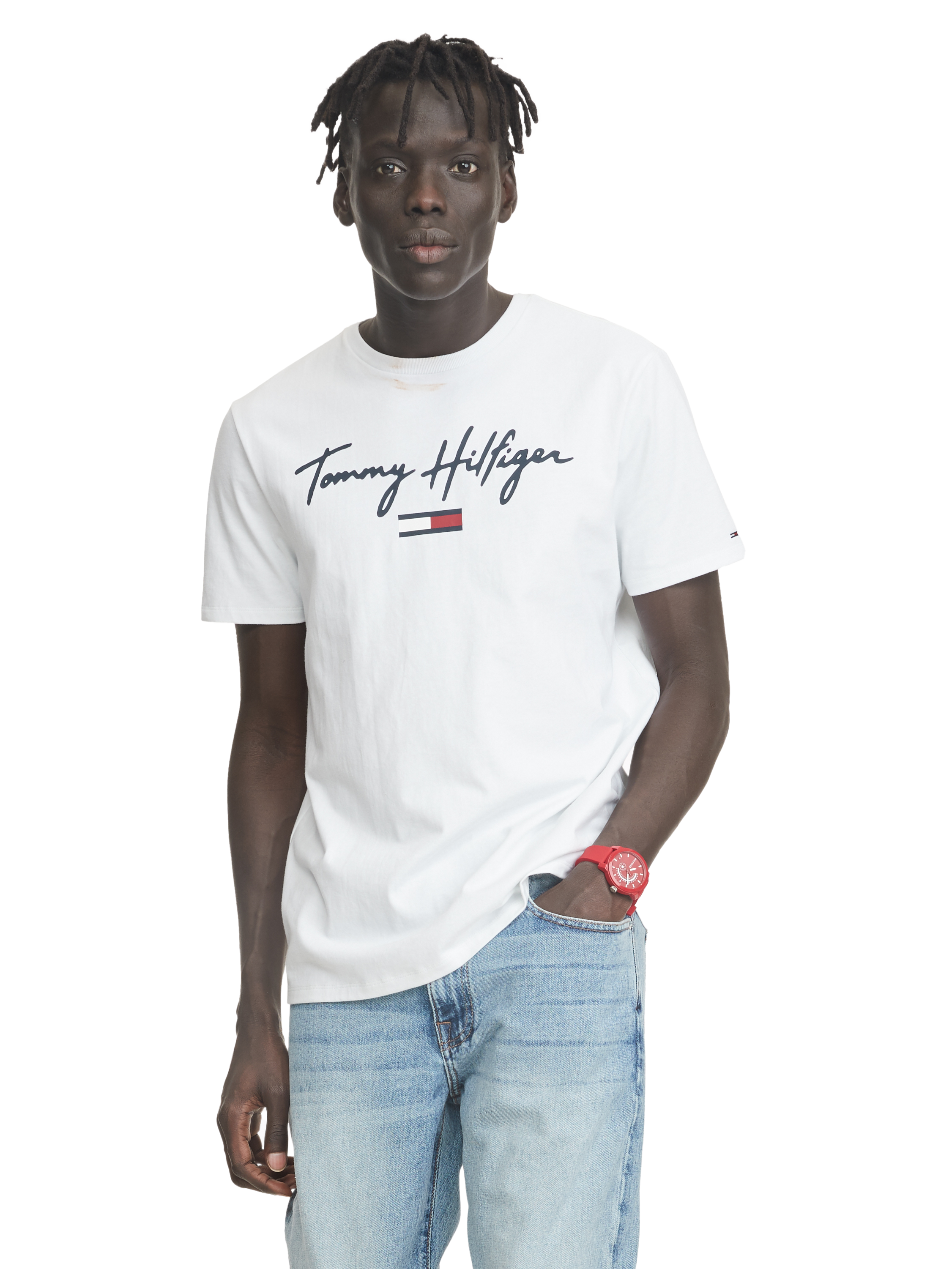 tommy jeans white tee