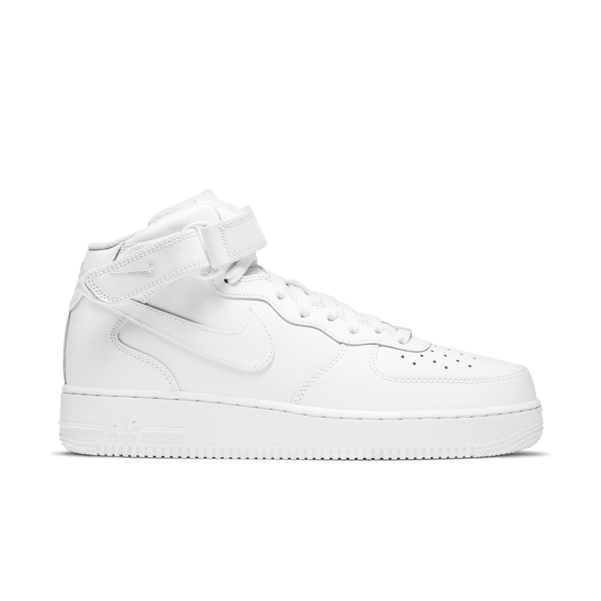 all white air force 1 mid