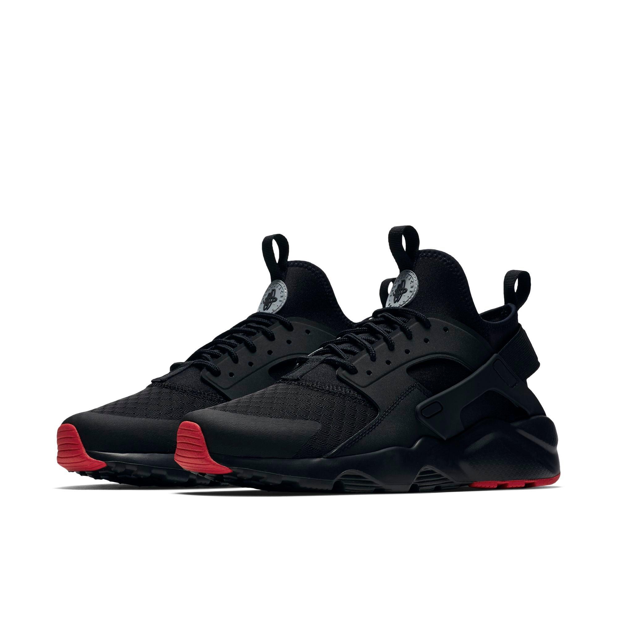 nike huarache mens black and red