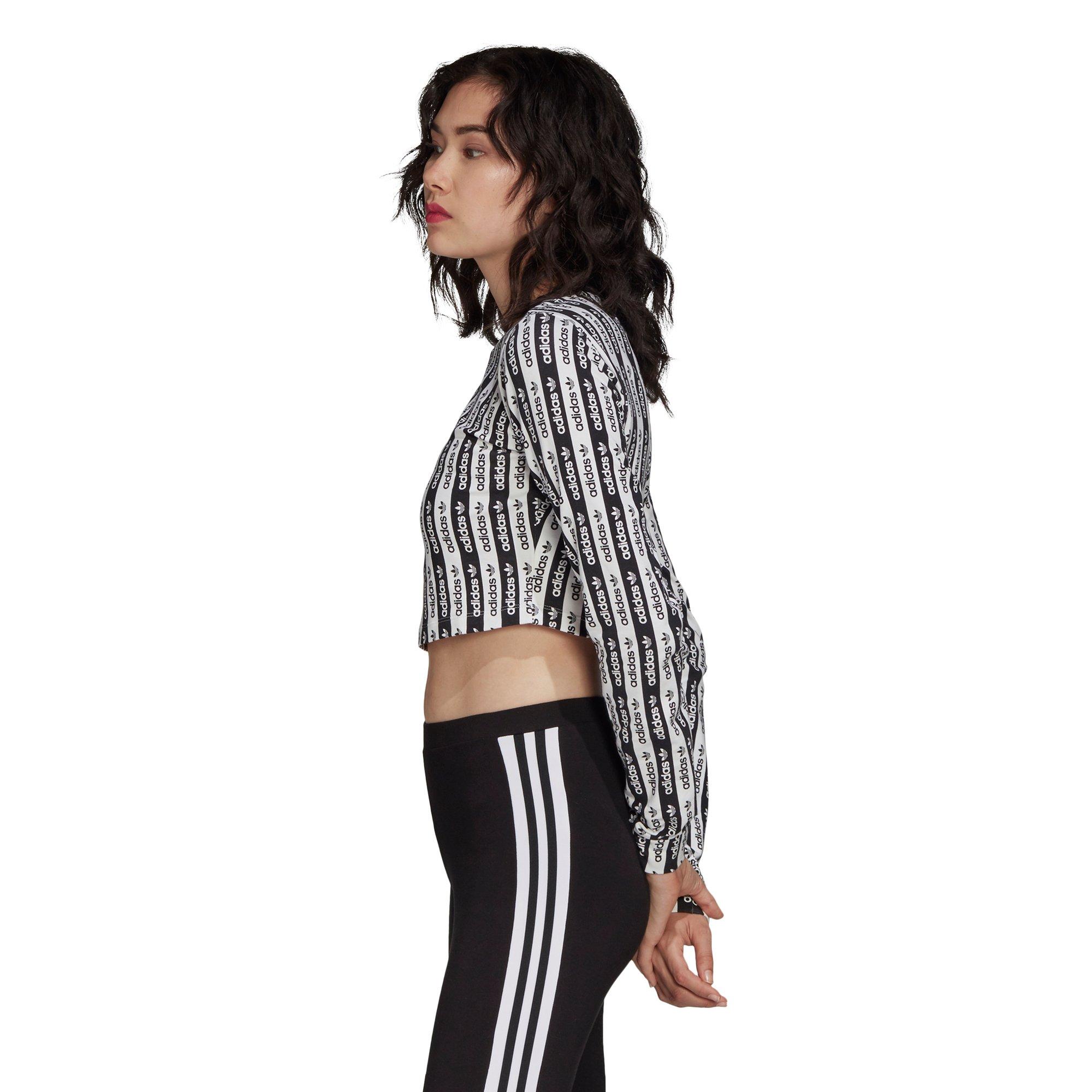 adidas women's long sleeve crop top