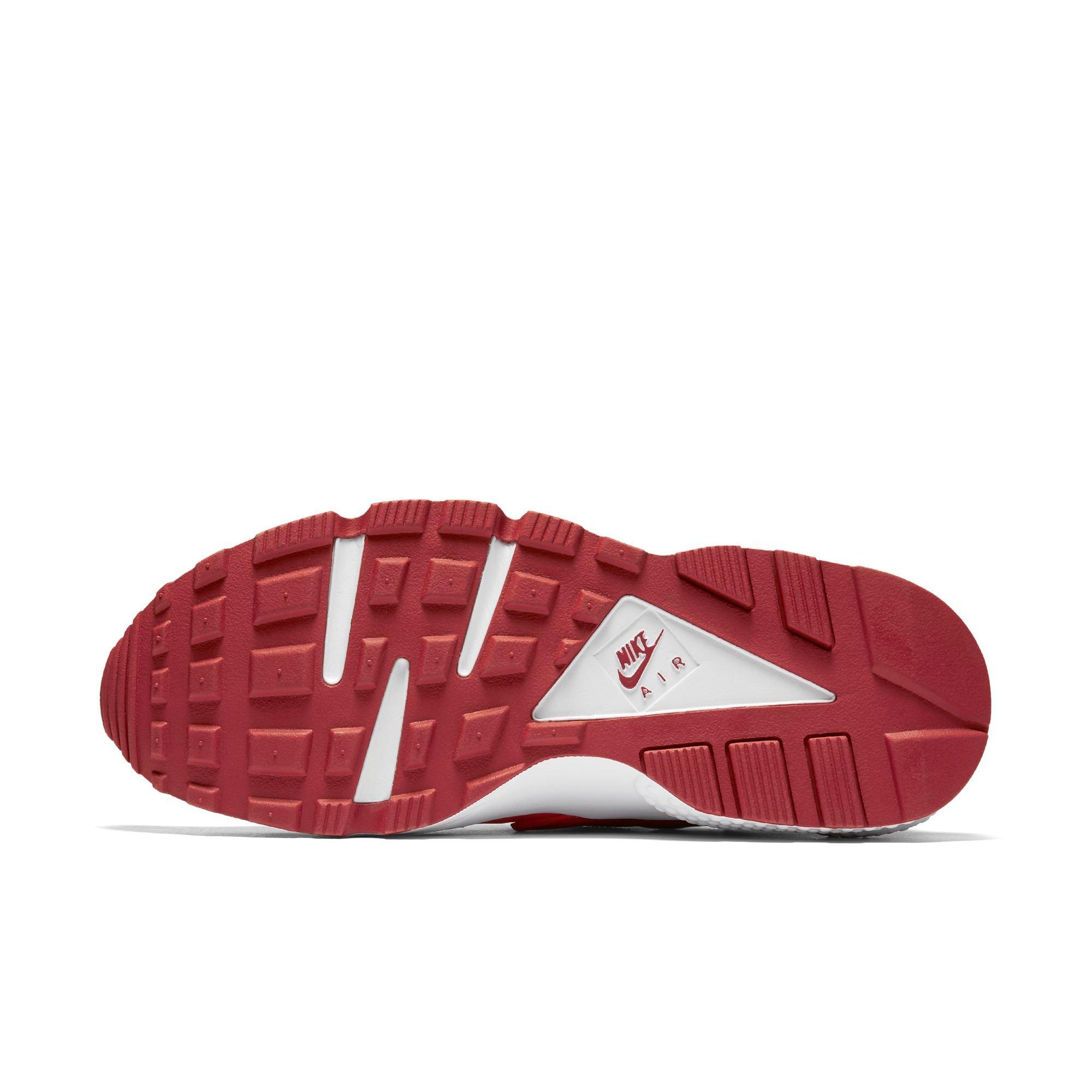 red huaraches white bottom