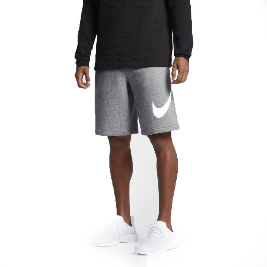 grey nike fleece shorts