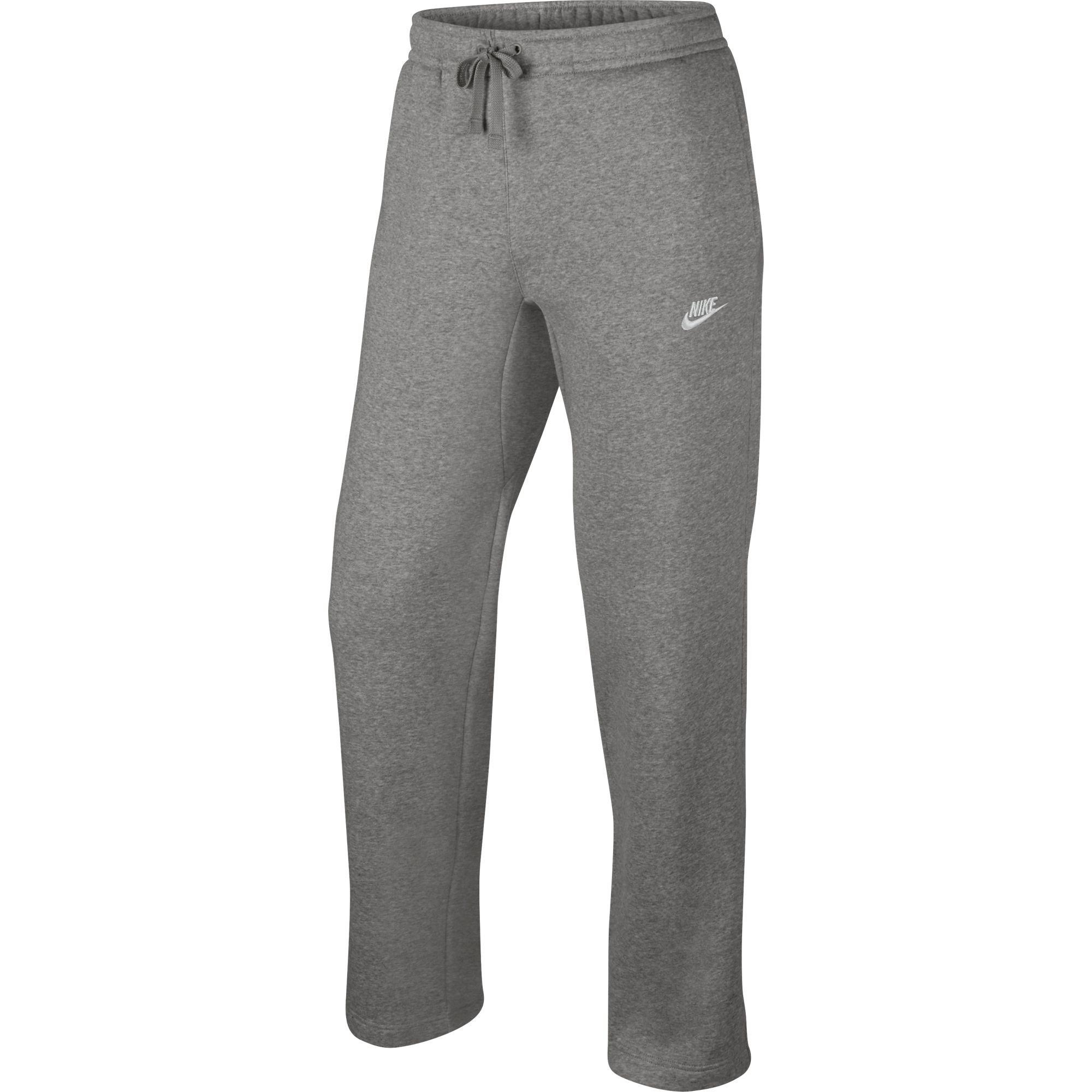 men's nike club open hem fleece pants