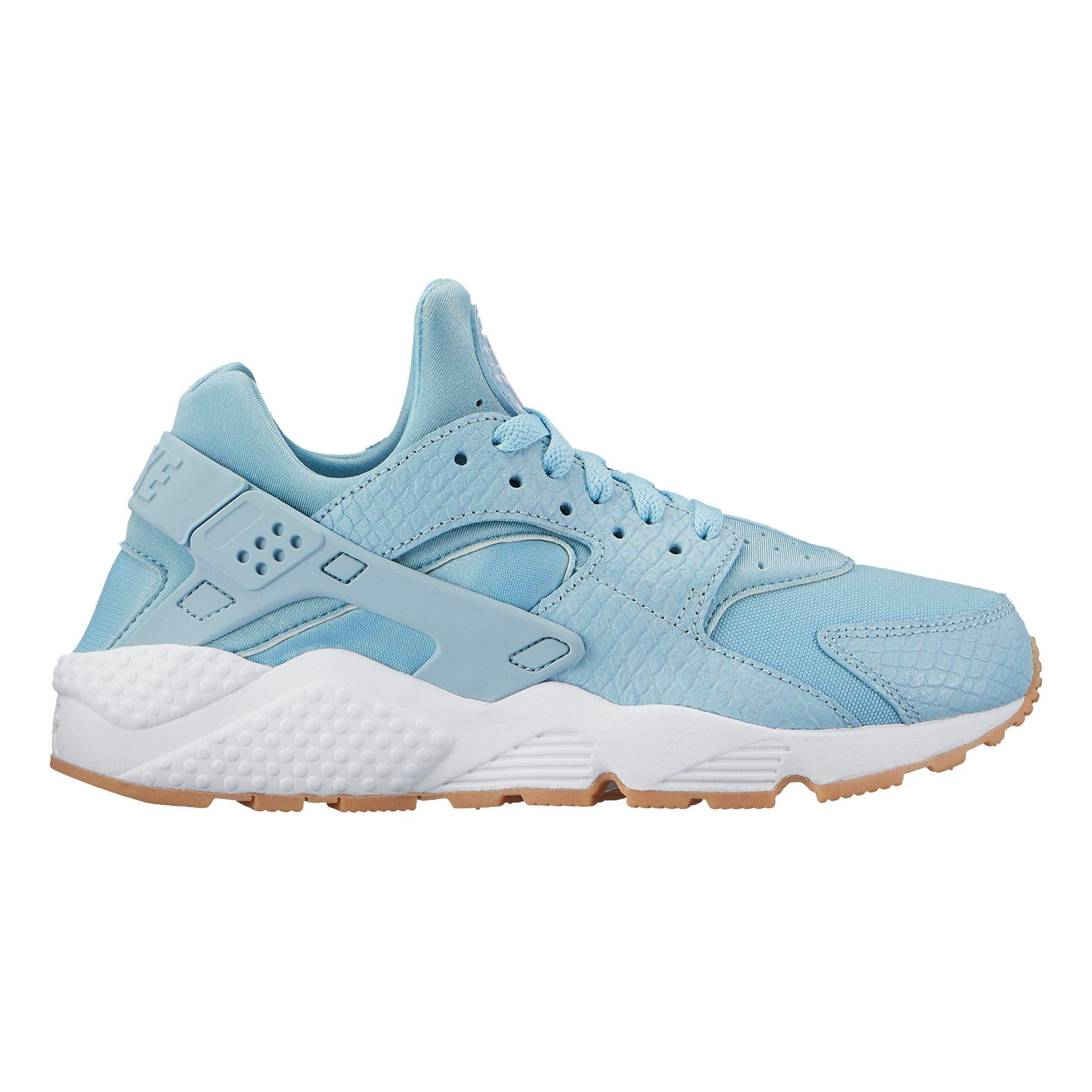 nike huarache blue and white