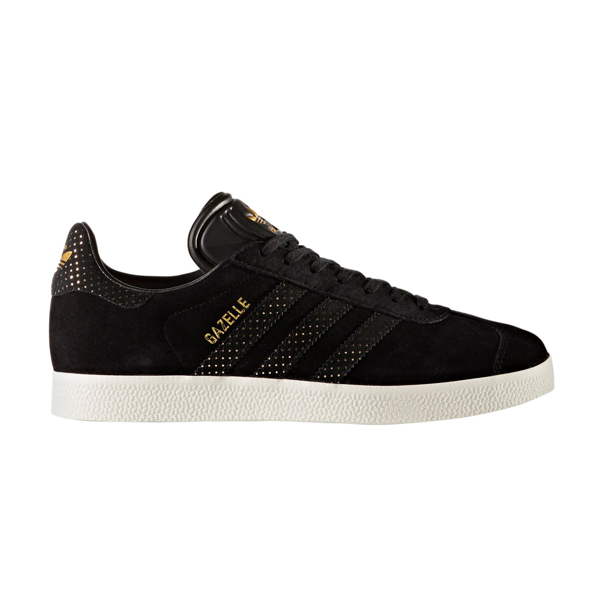 adidas gazelle womens black and gold
