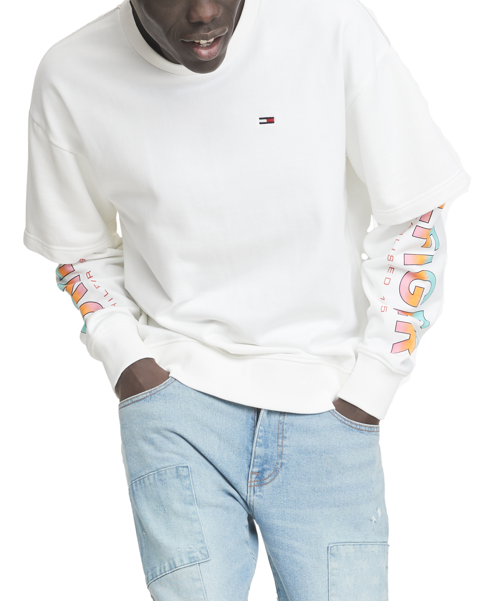 tommy white sweatshirt