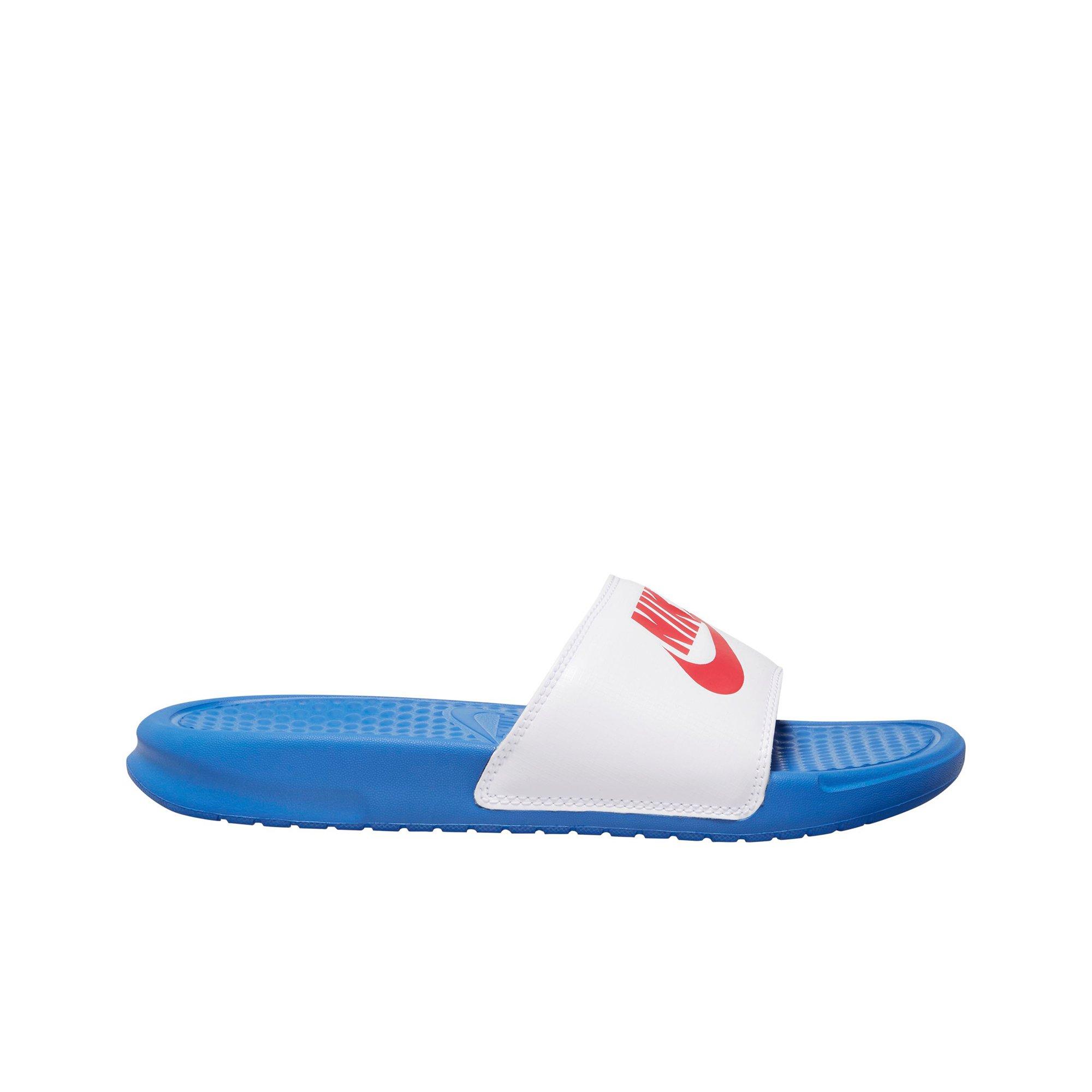 royal blue nike flip flops