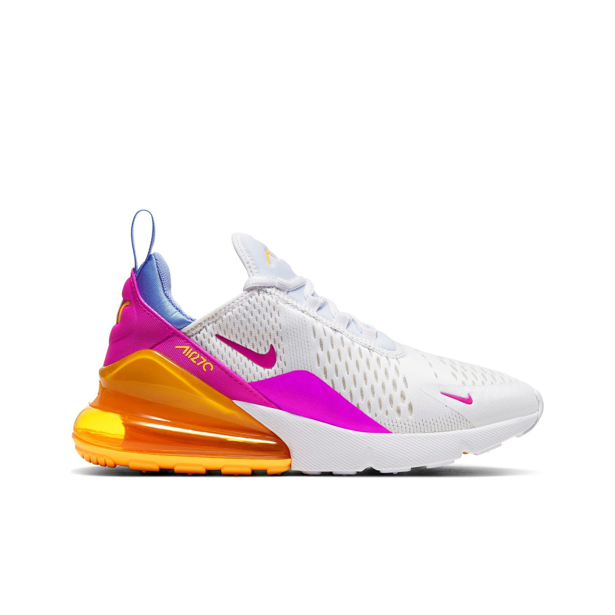 nike air max 270 white pink orange