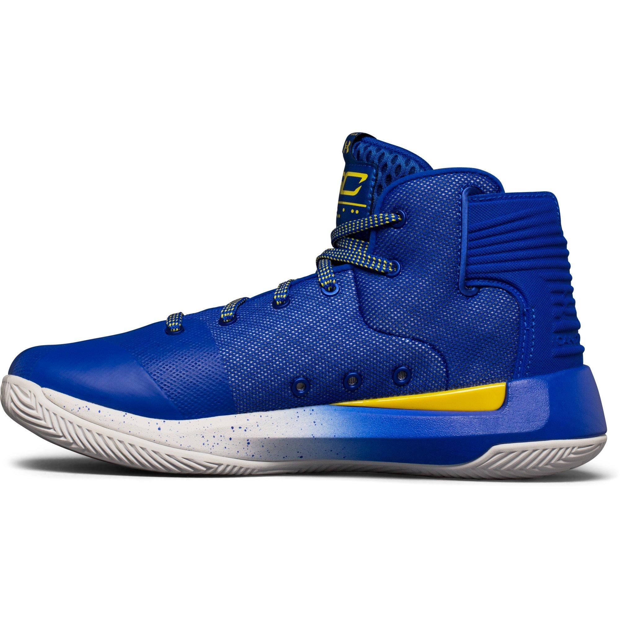 stephen curry shoes blue yellow and white