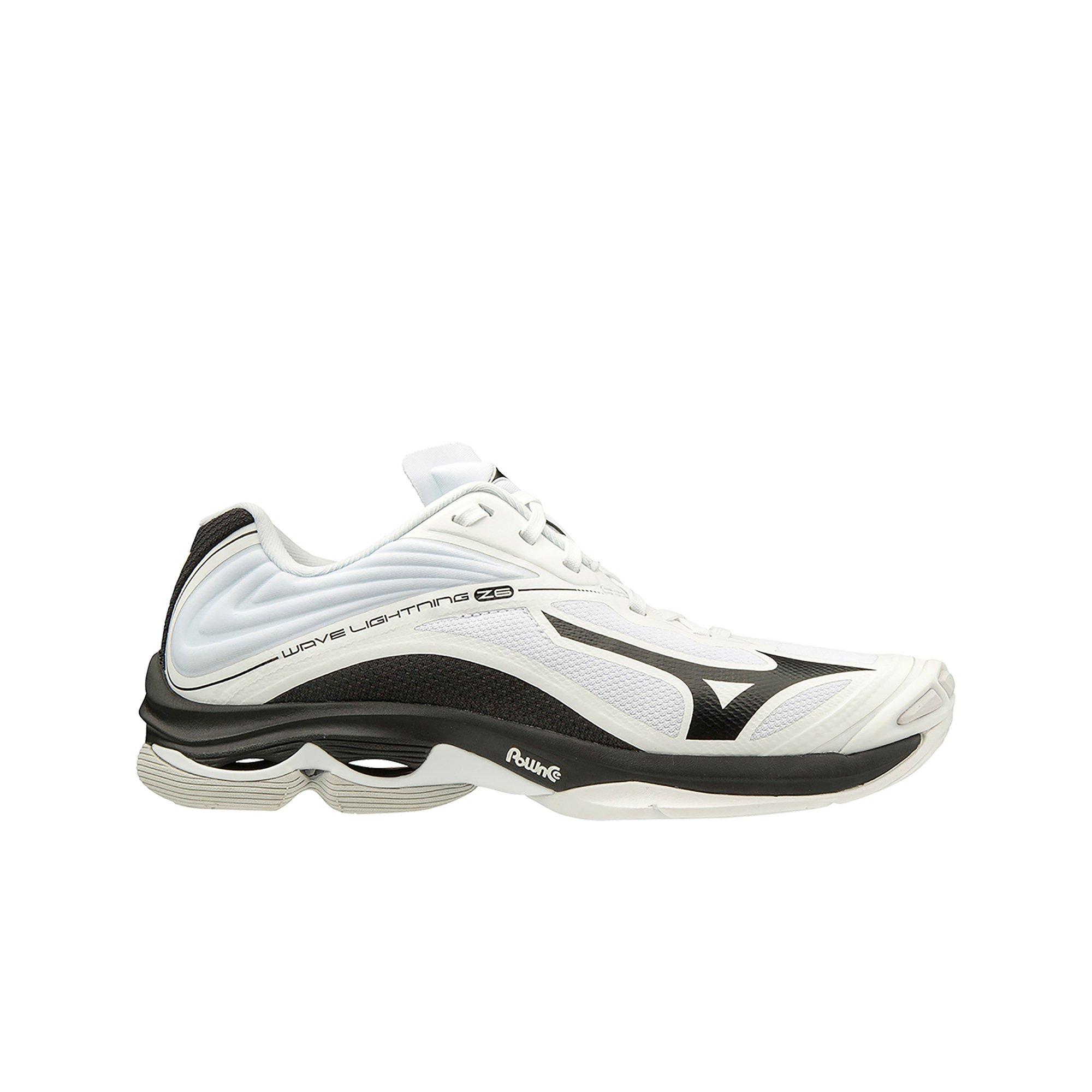 mizuno volleyball shoes half white half black