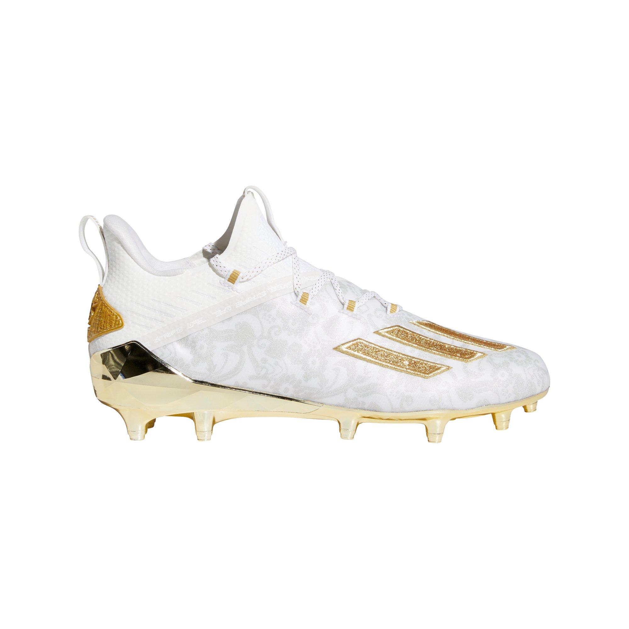 adidas football cleats gold and white