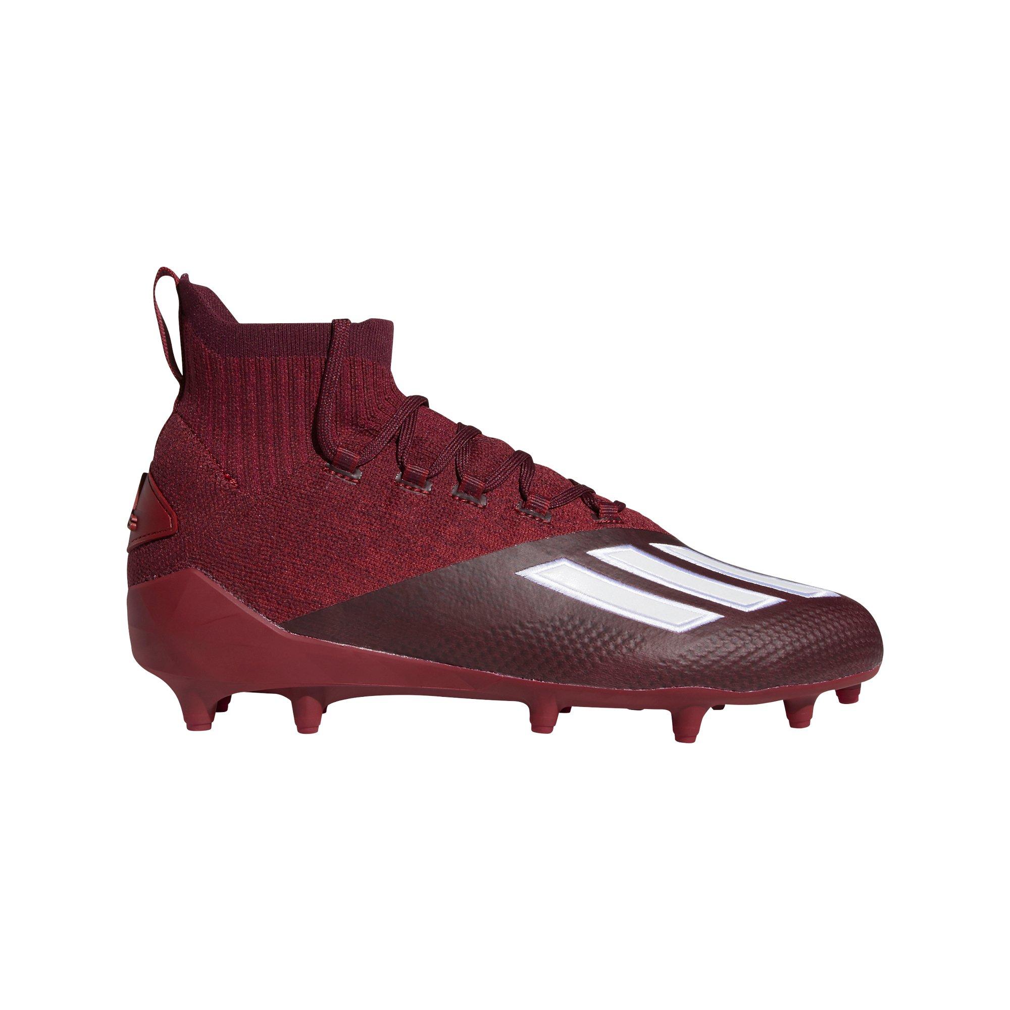 adidas football cleats maroon and white