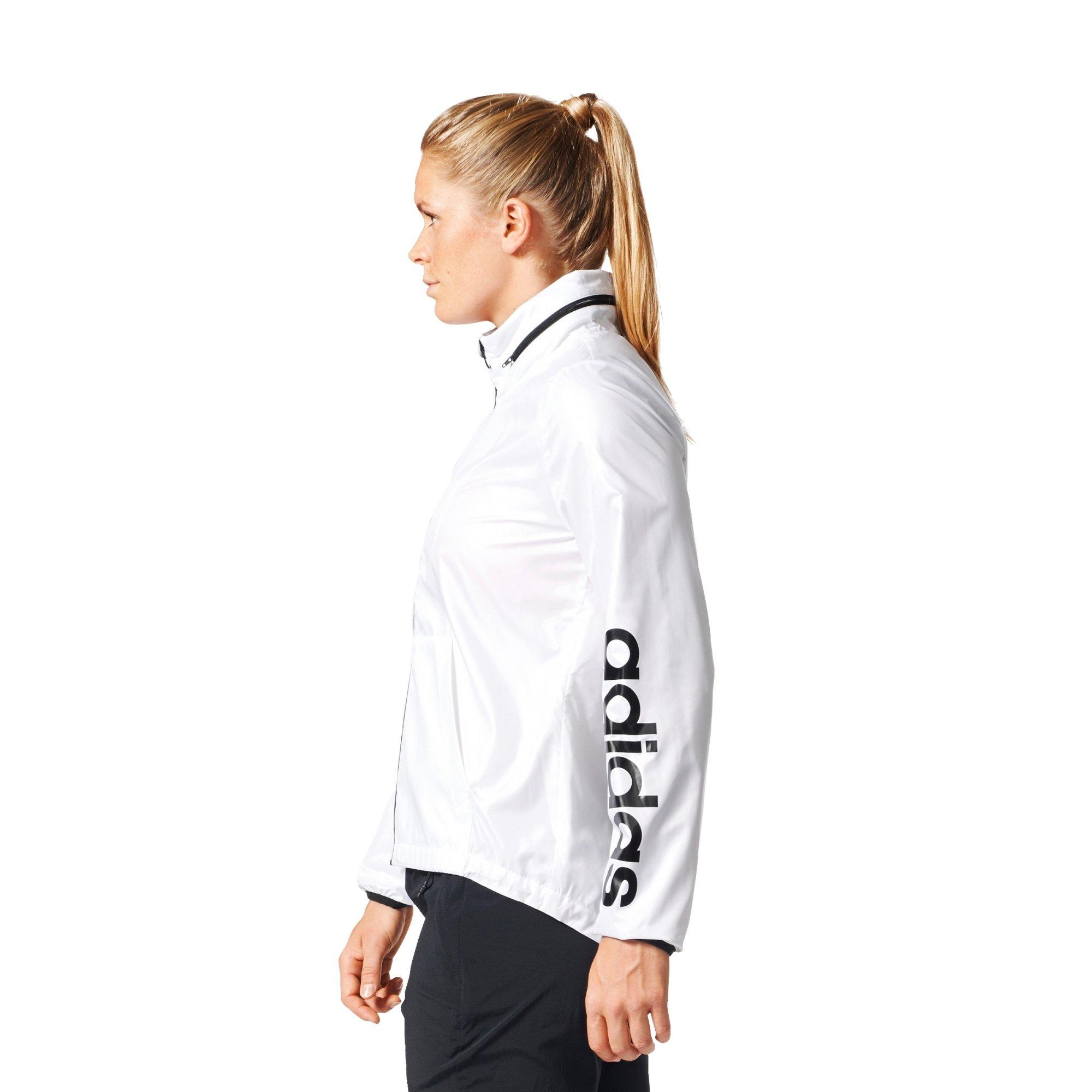 adidas women's linear windbreaker jacket