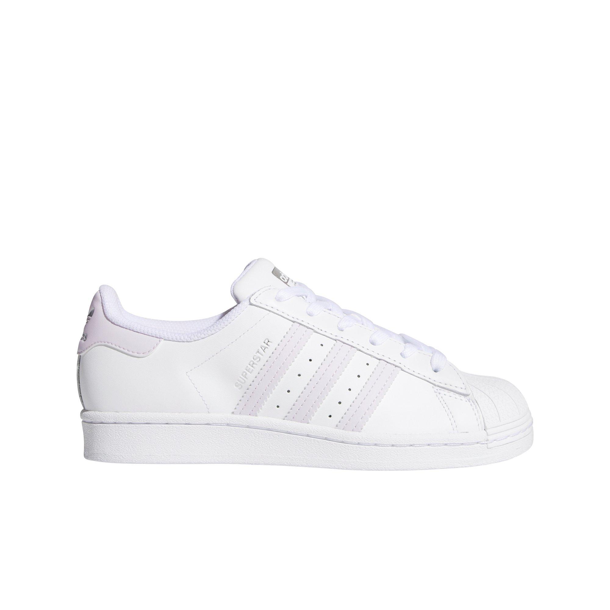 white and purple adidas superstars