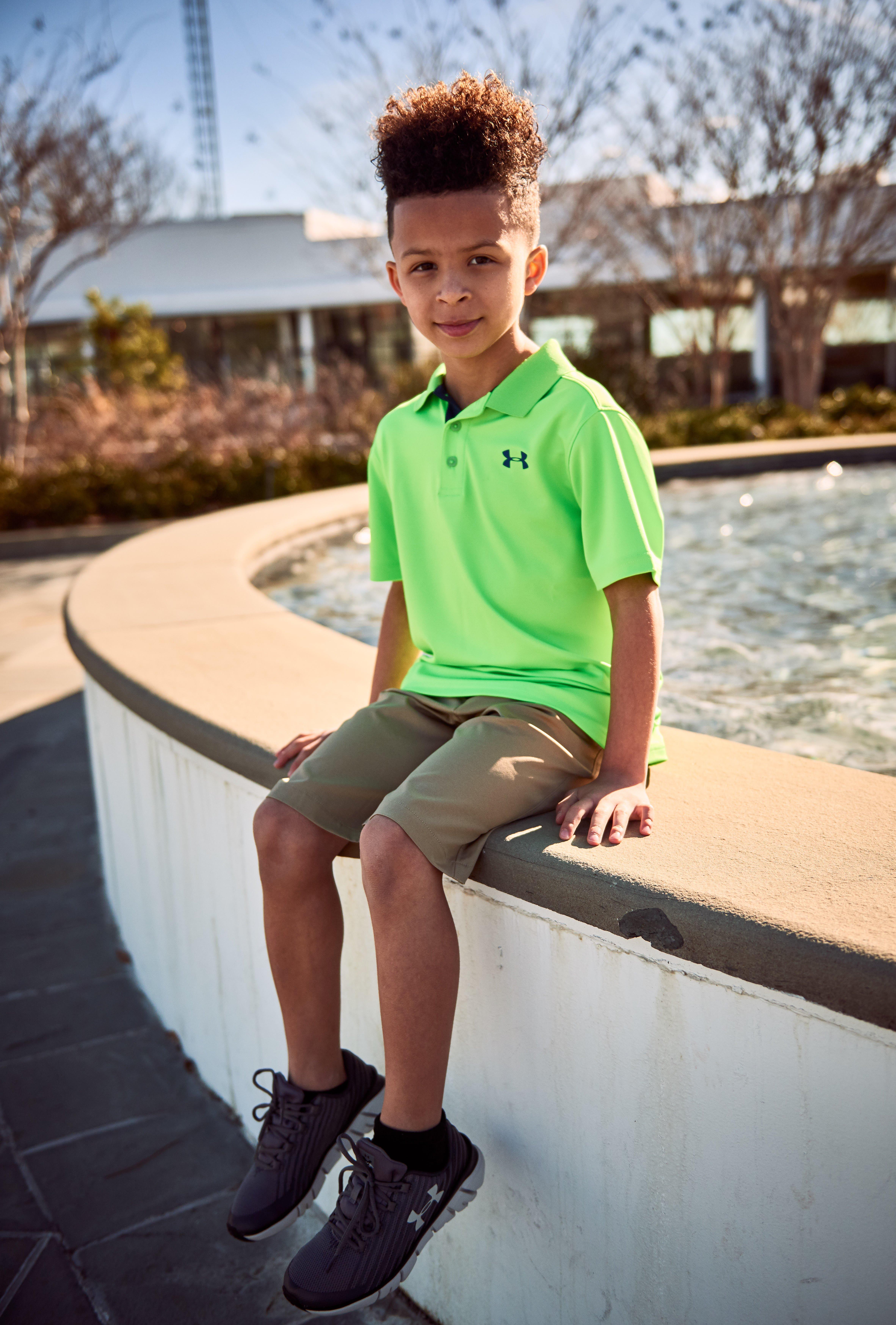 under armour boys khaki shorts