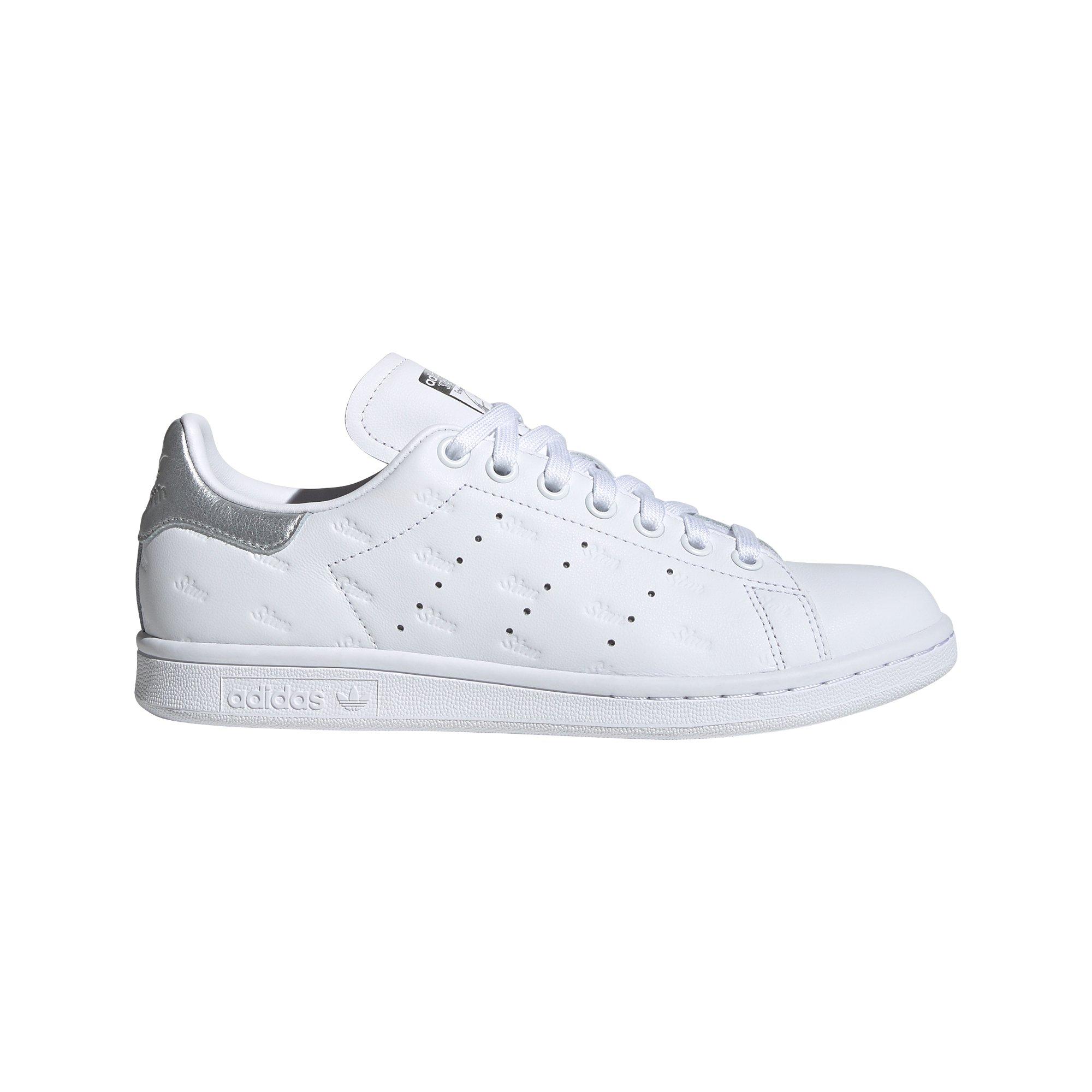 white and silver stan smith