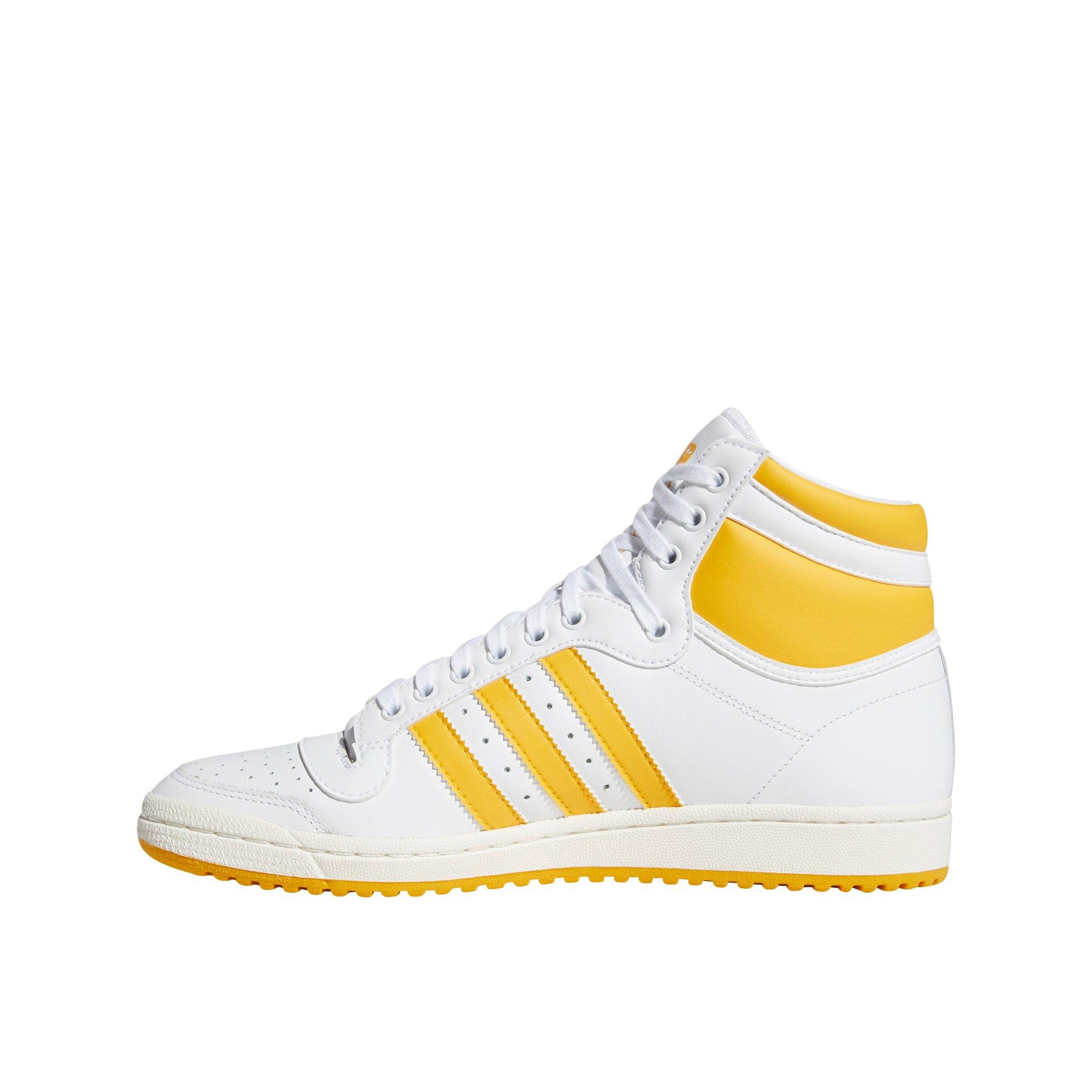 adidas top ten yellow and white