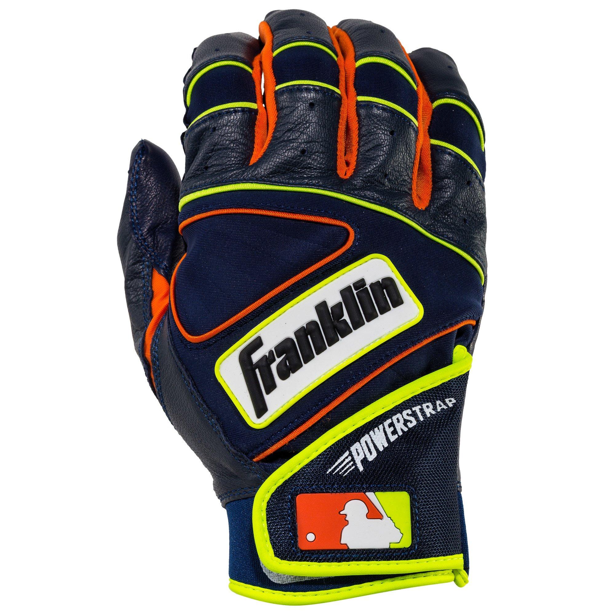 navy and orange batting gloves